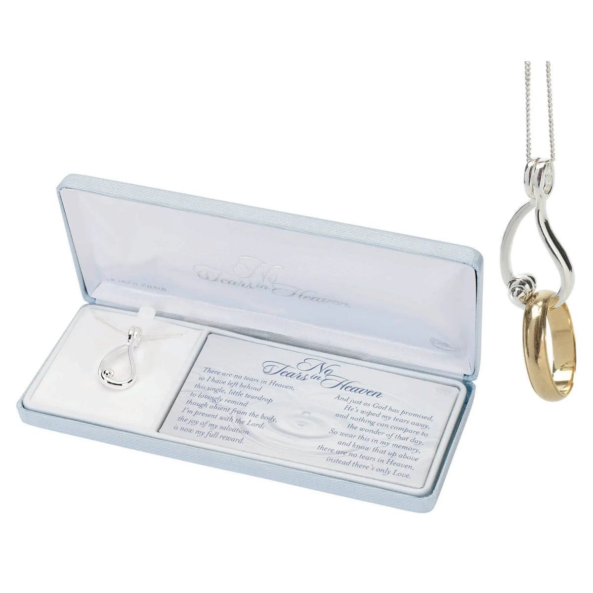 No Tears In Heaven' Ring Holder Necklace W/24' Chain