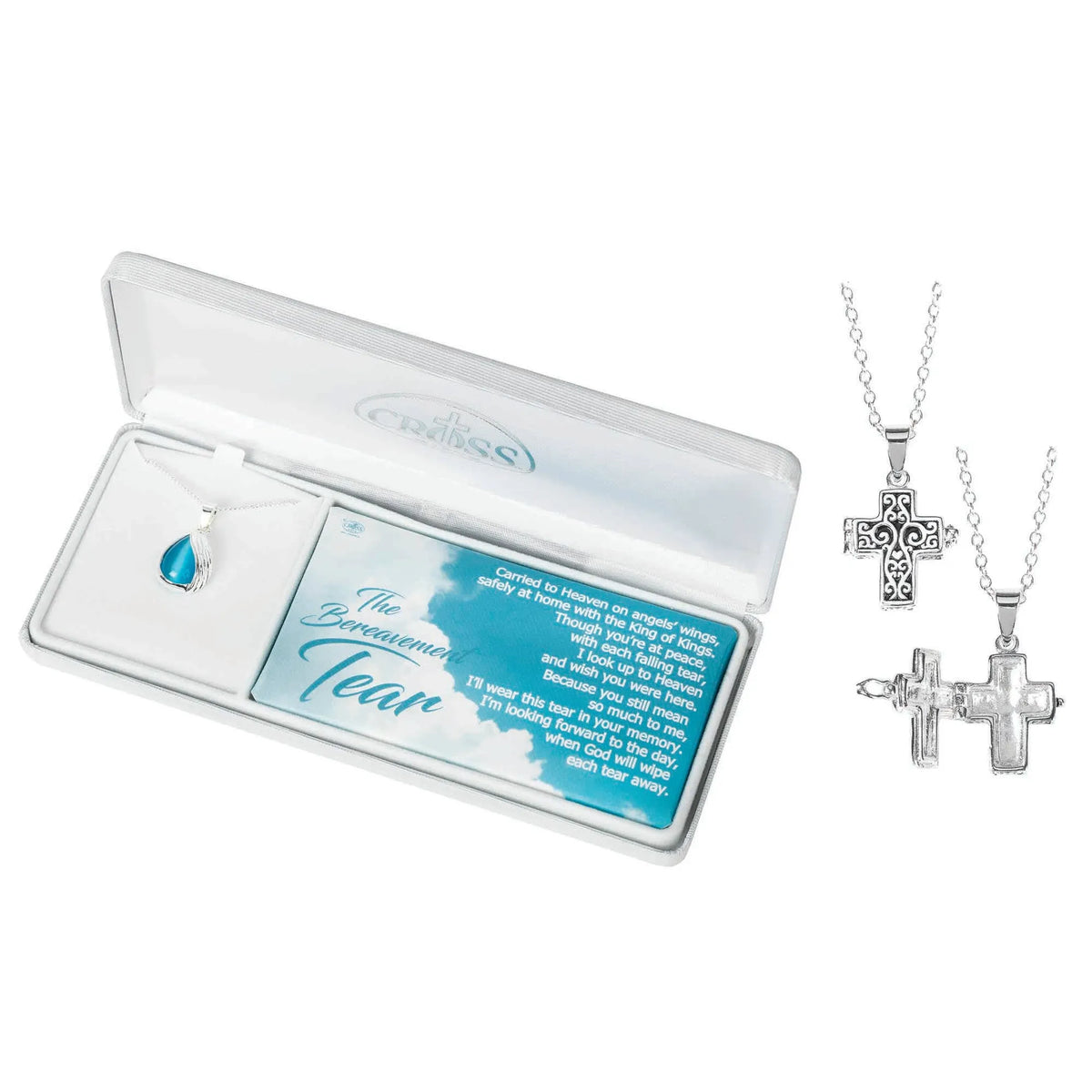 Nk Bereavement Tear Wing Silver Plate- Ch