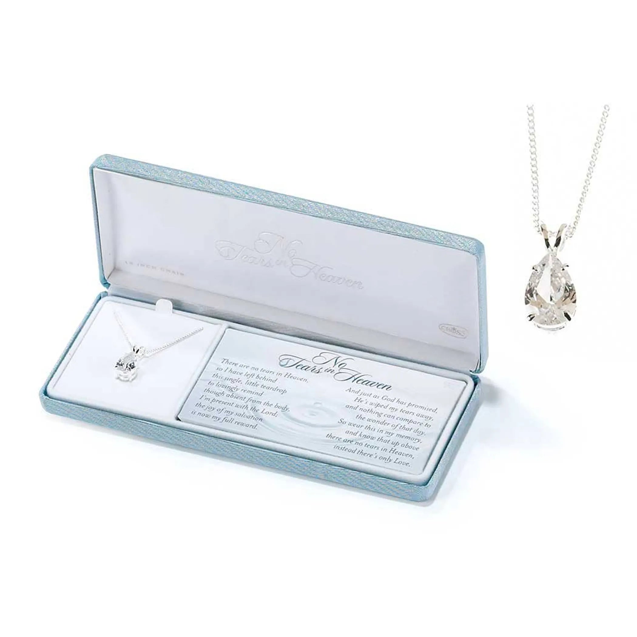 No Tears In Heaven' Cz Necklace W/18' Chain
