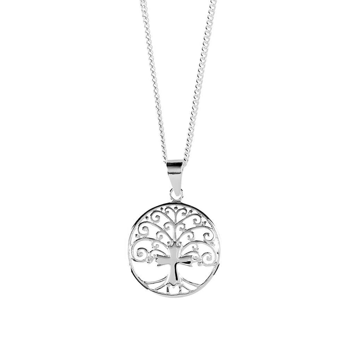 Silver Plated Tree Of Life Necklace
