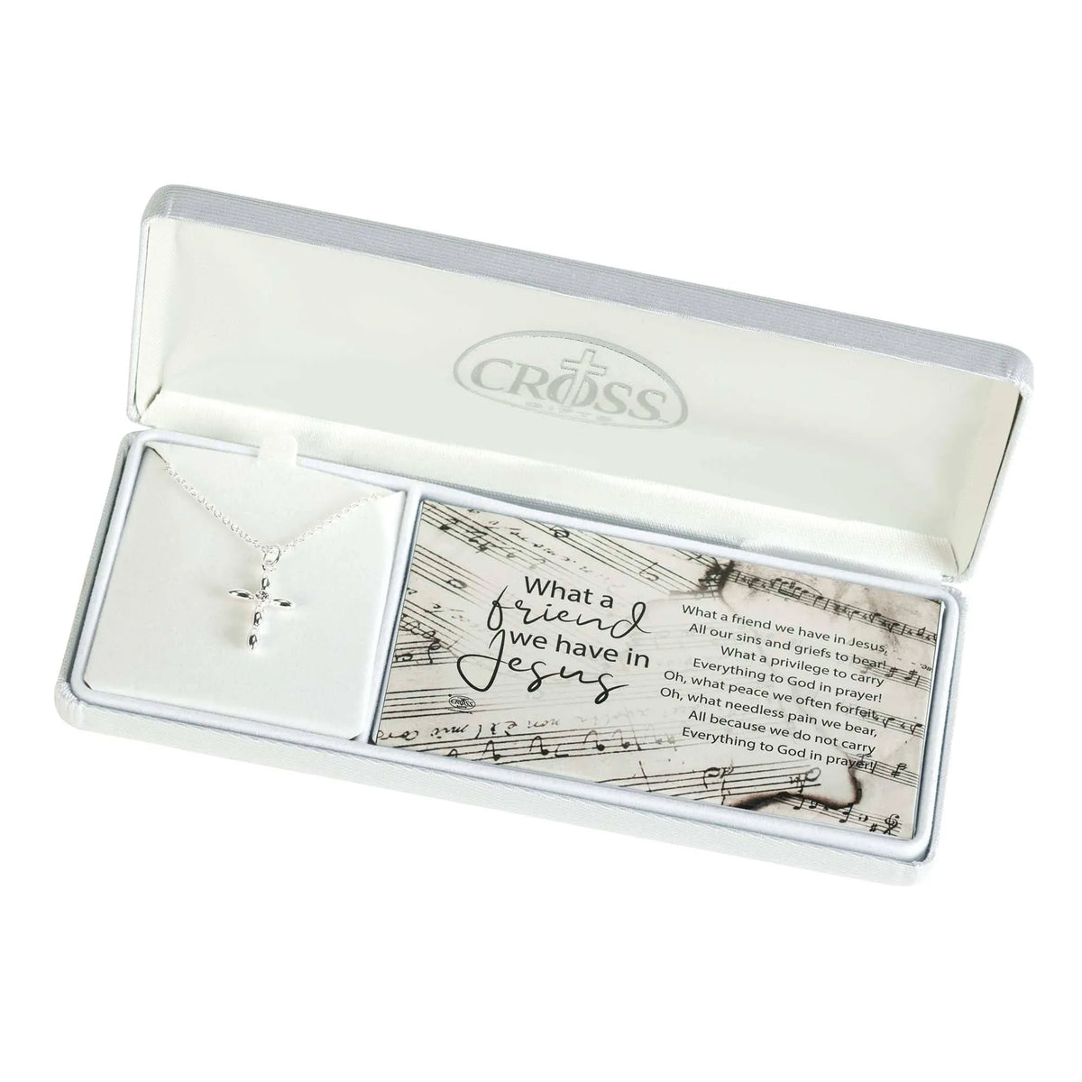 Necklace What A Friend/Petal Cross 18In