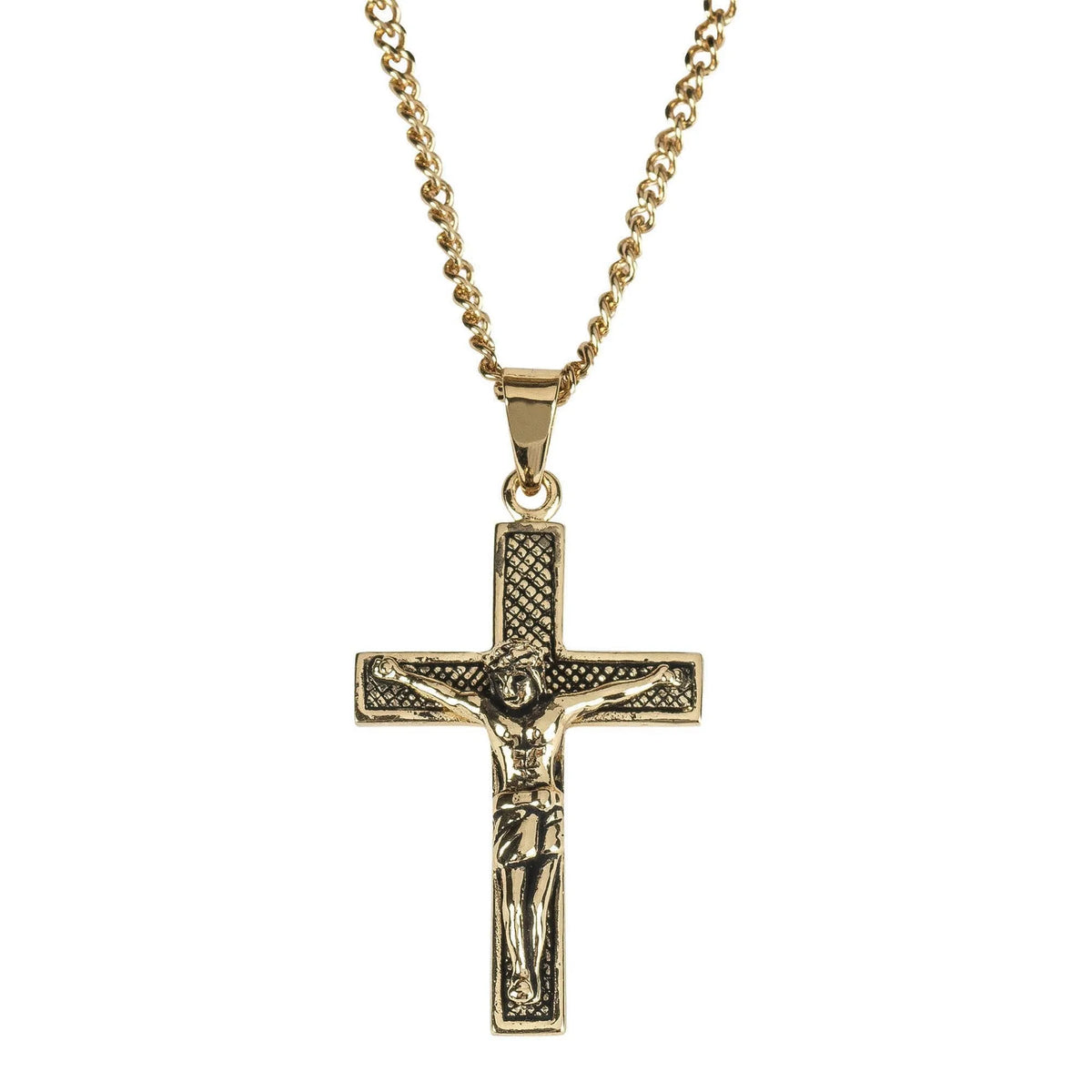 Nk Crucifix Corpus Gold Plate Ox  Ch