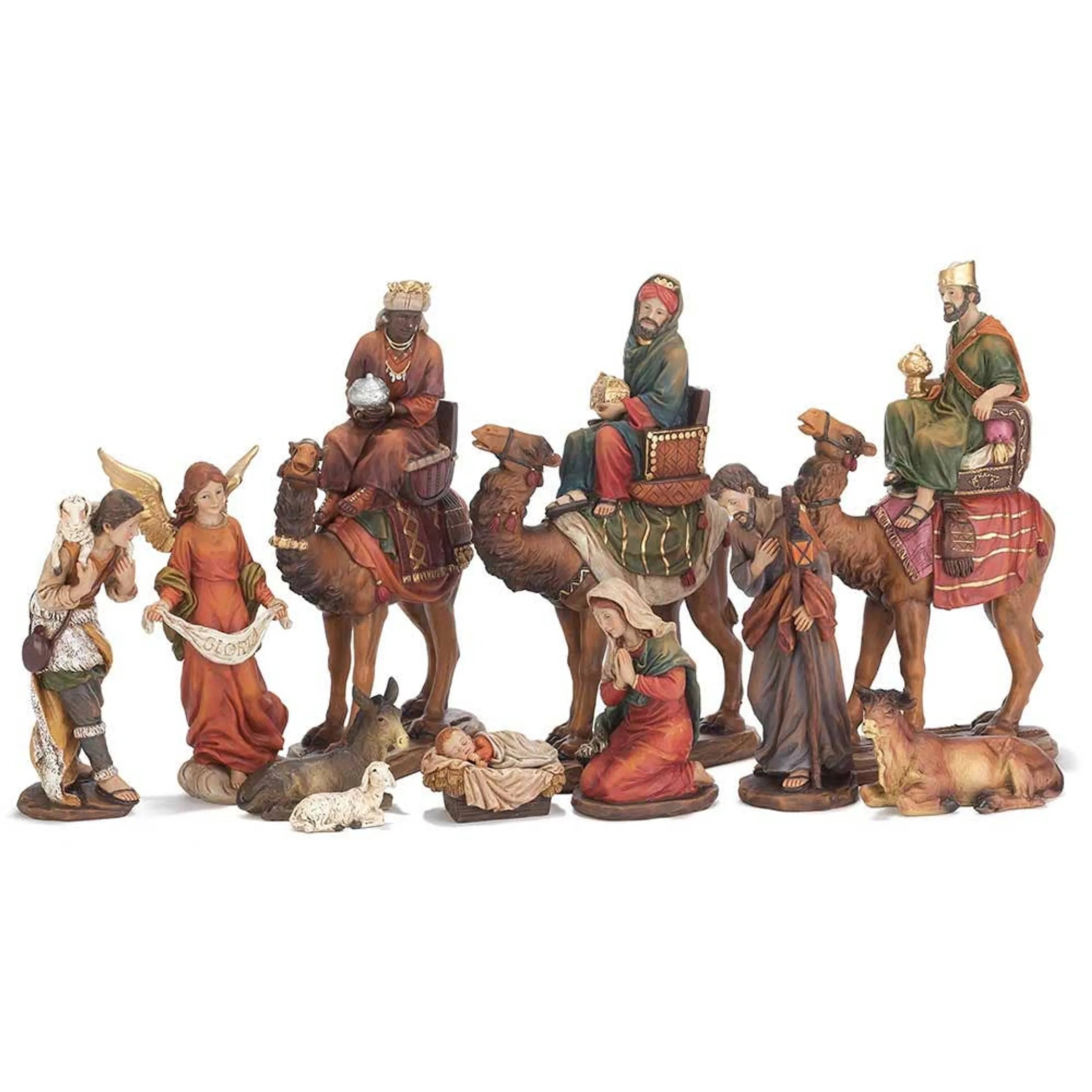 11 Piece Nativity Set With Wise Men On Camels