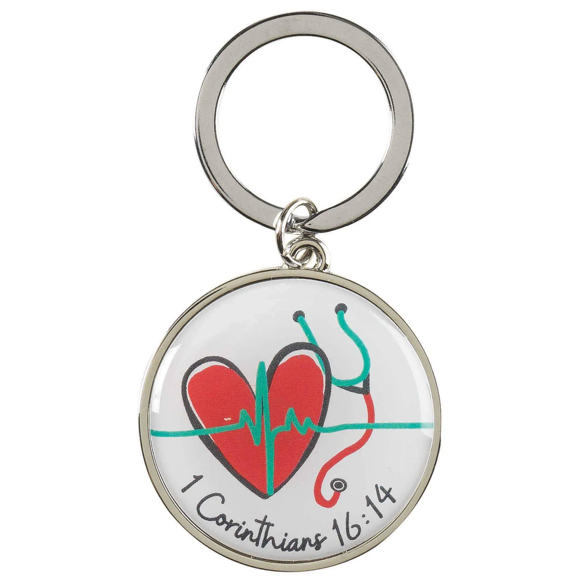 Keyring Nurse 1Cor.16:14 Zinc Al