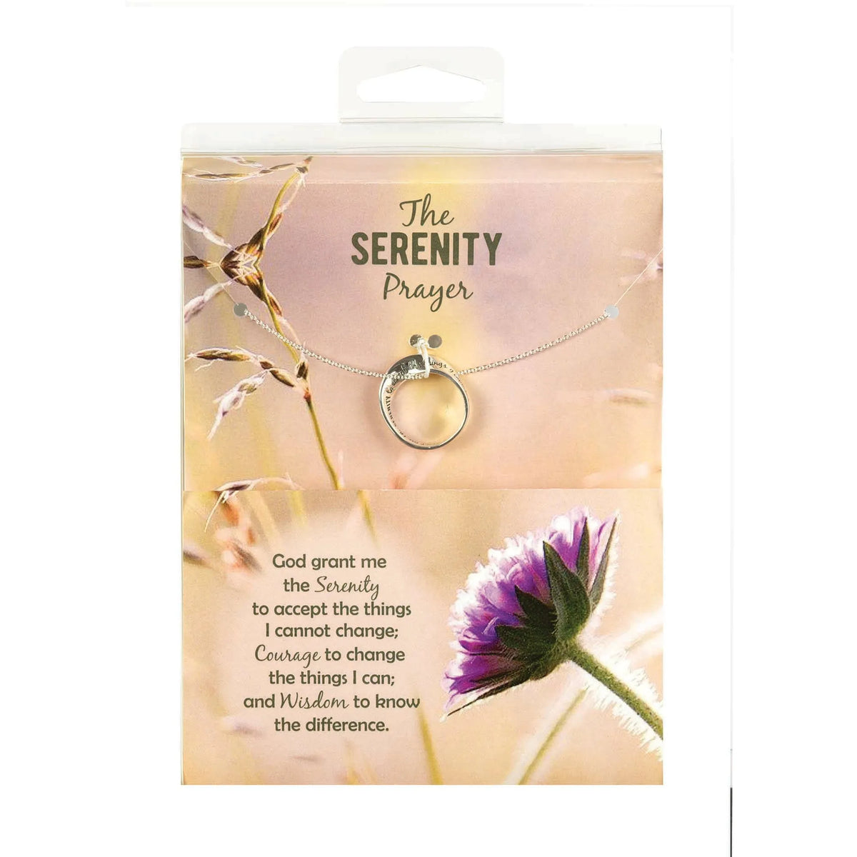 Necklace Wide Mobius 18' Serenity Prayer