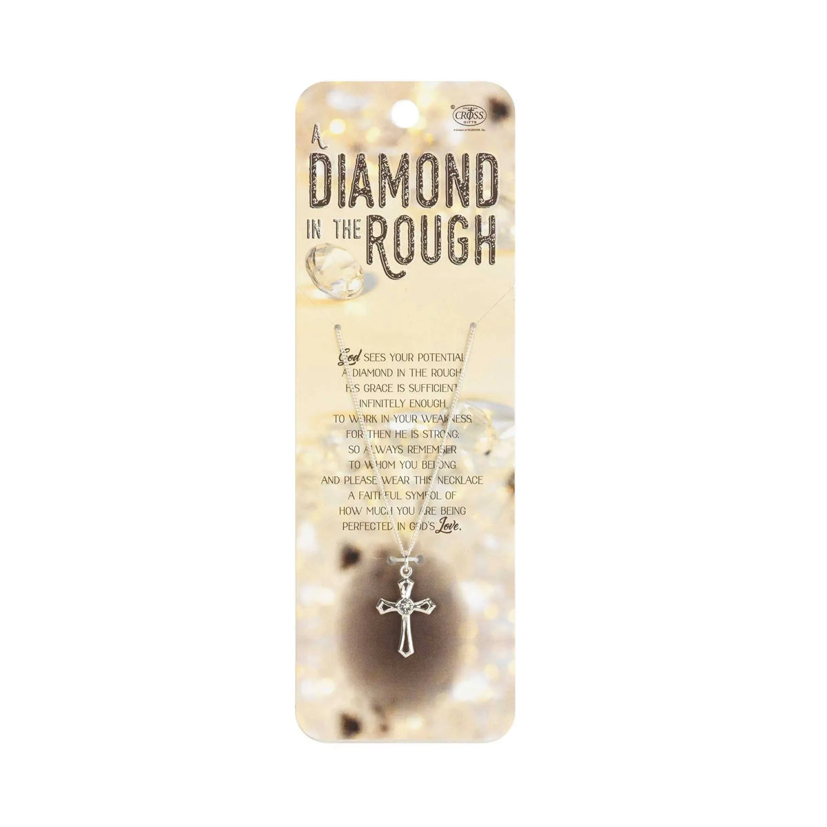 Necklace Cross Silver Open Flare