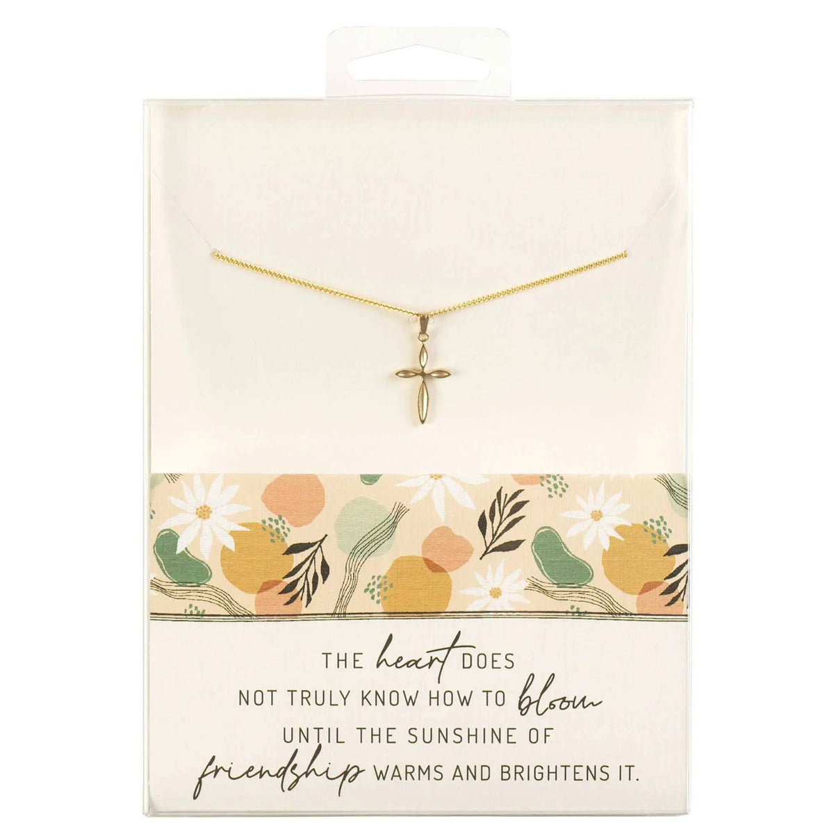 Necklace Cross 16' Heart Friendship