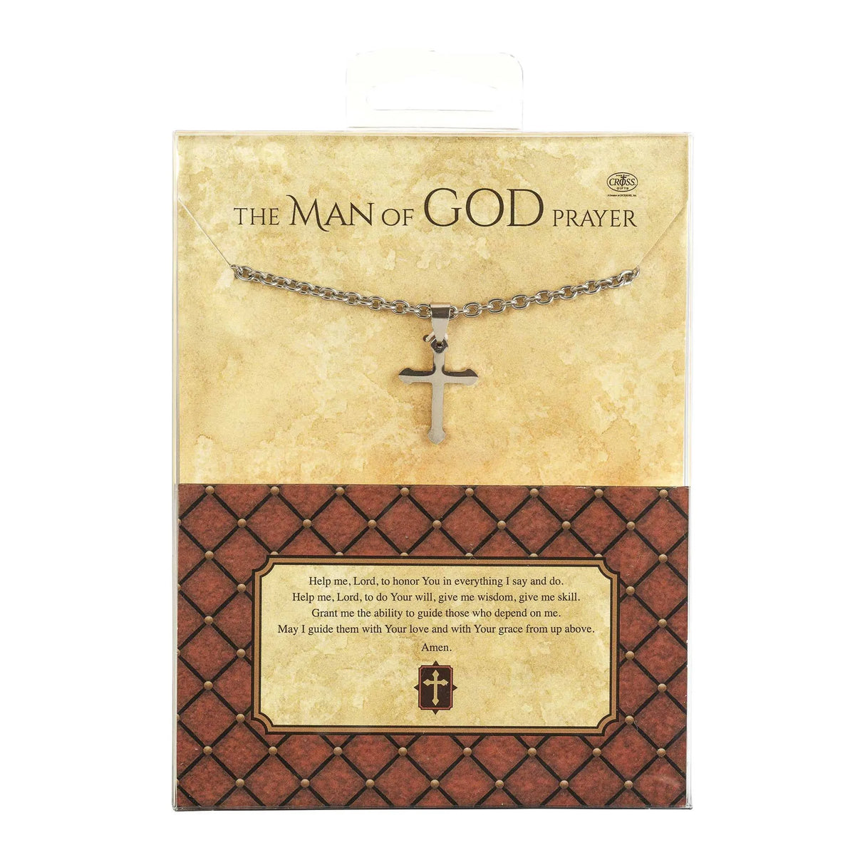 Dad/Man Of God Cross Stainless Steel