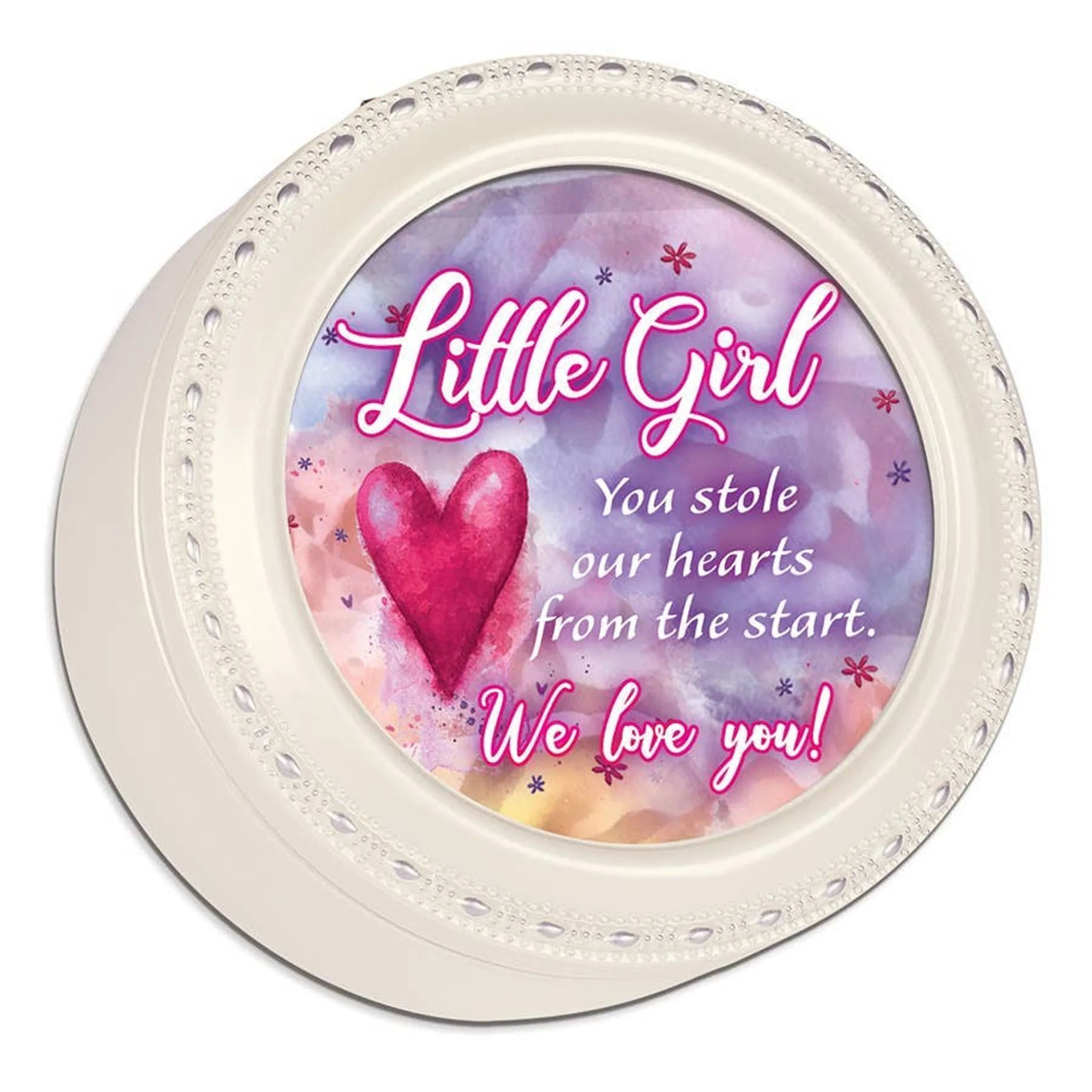 Little Girl Round Music Box