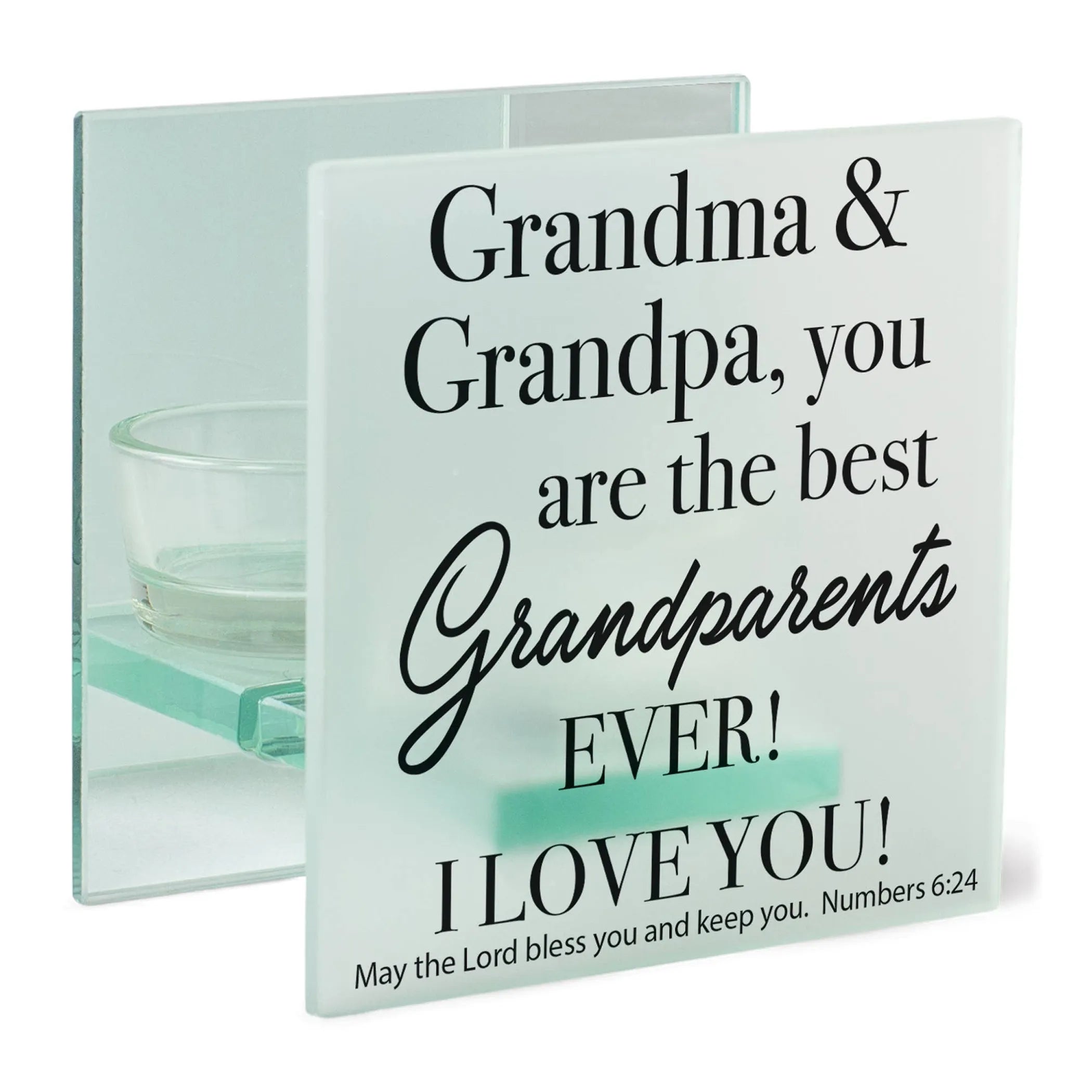 Grandma Grandpa, The Best Num. 6:24 Tea Light Holder