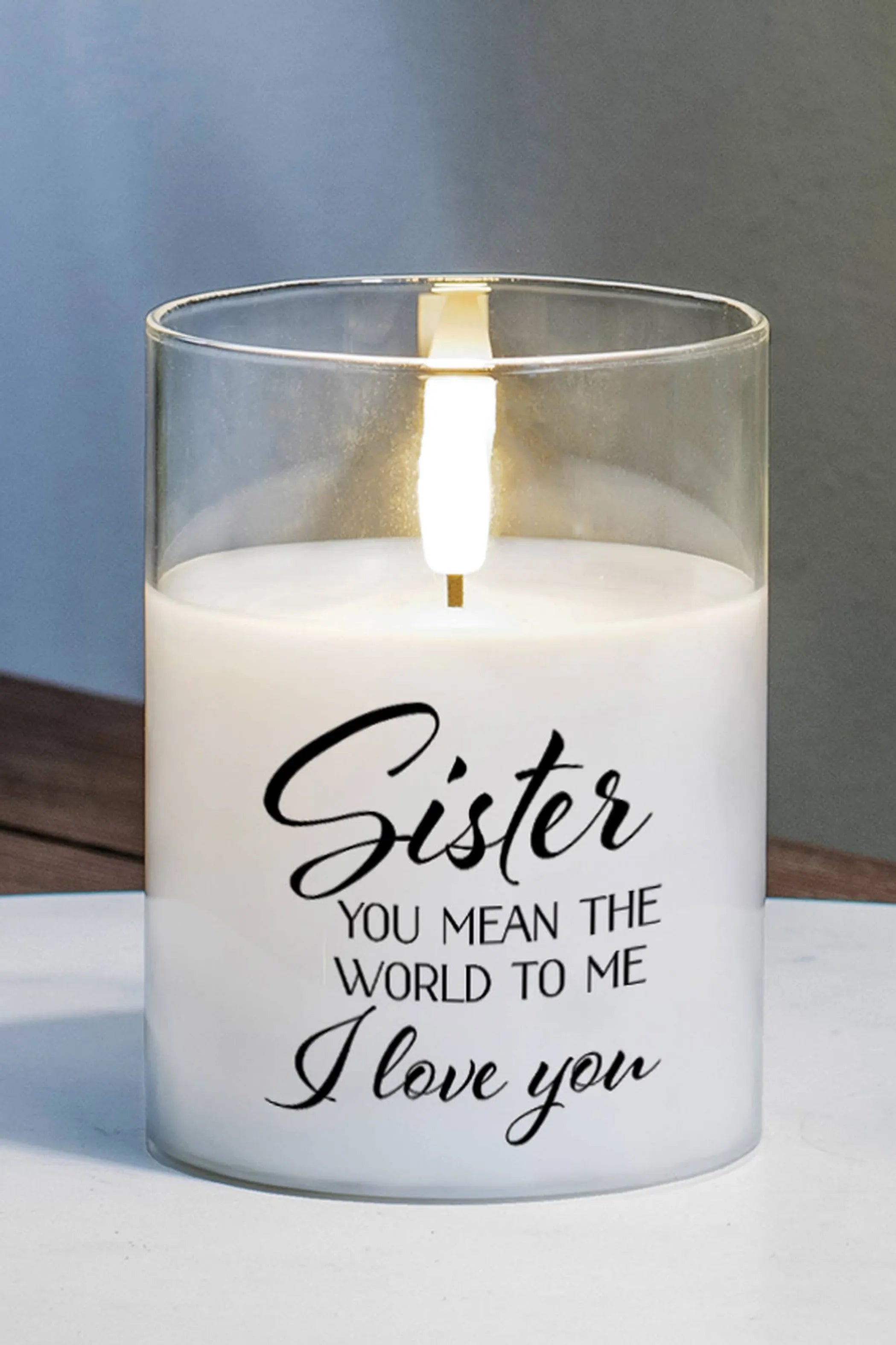 Led Candle Sister You Mean The World