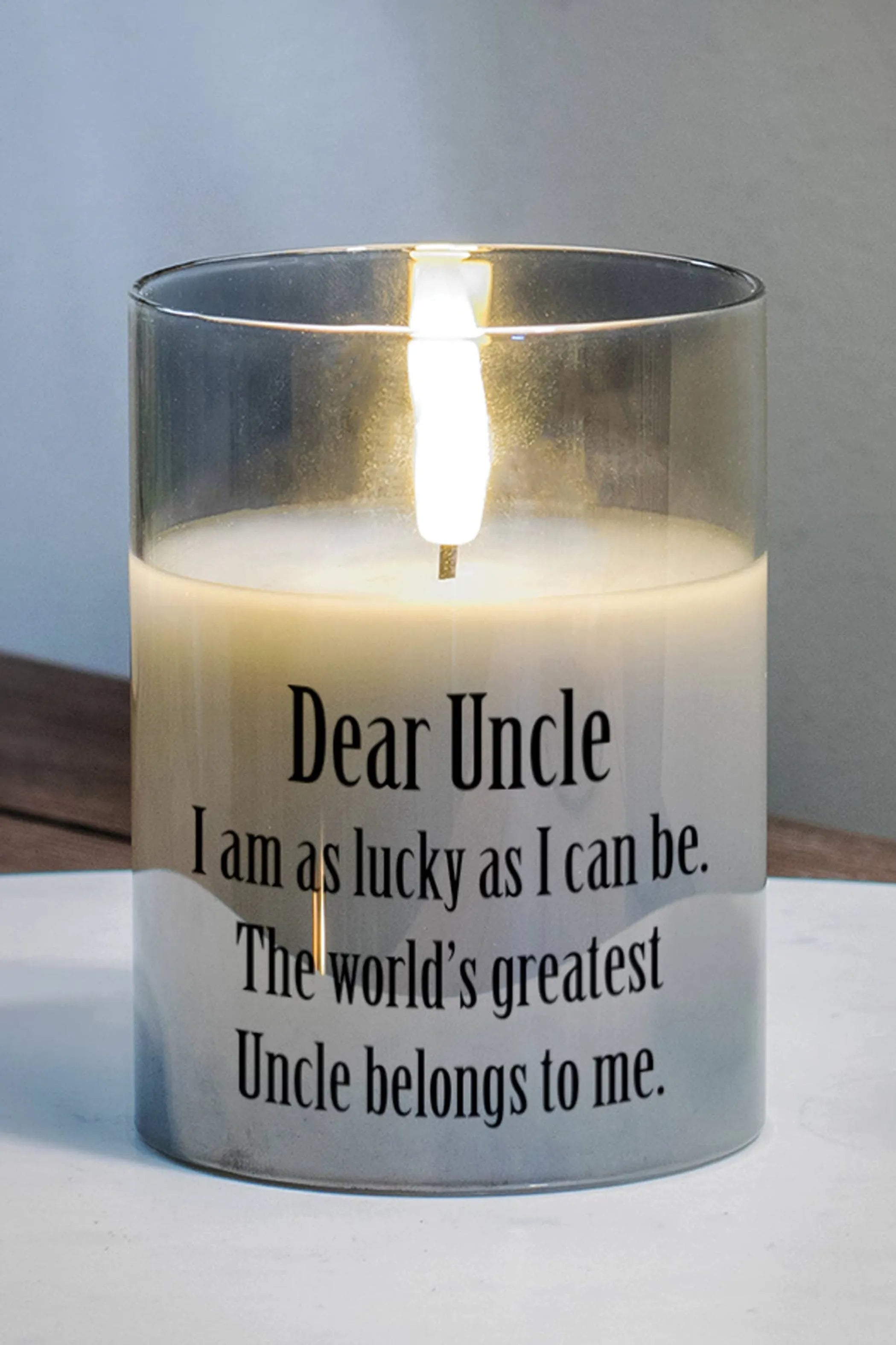 Led Candle Dear Uncle, I Am As Lucky