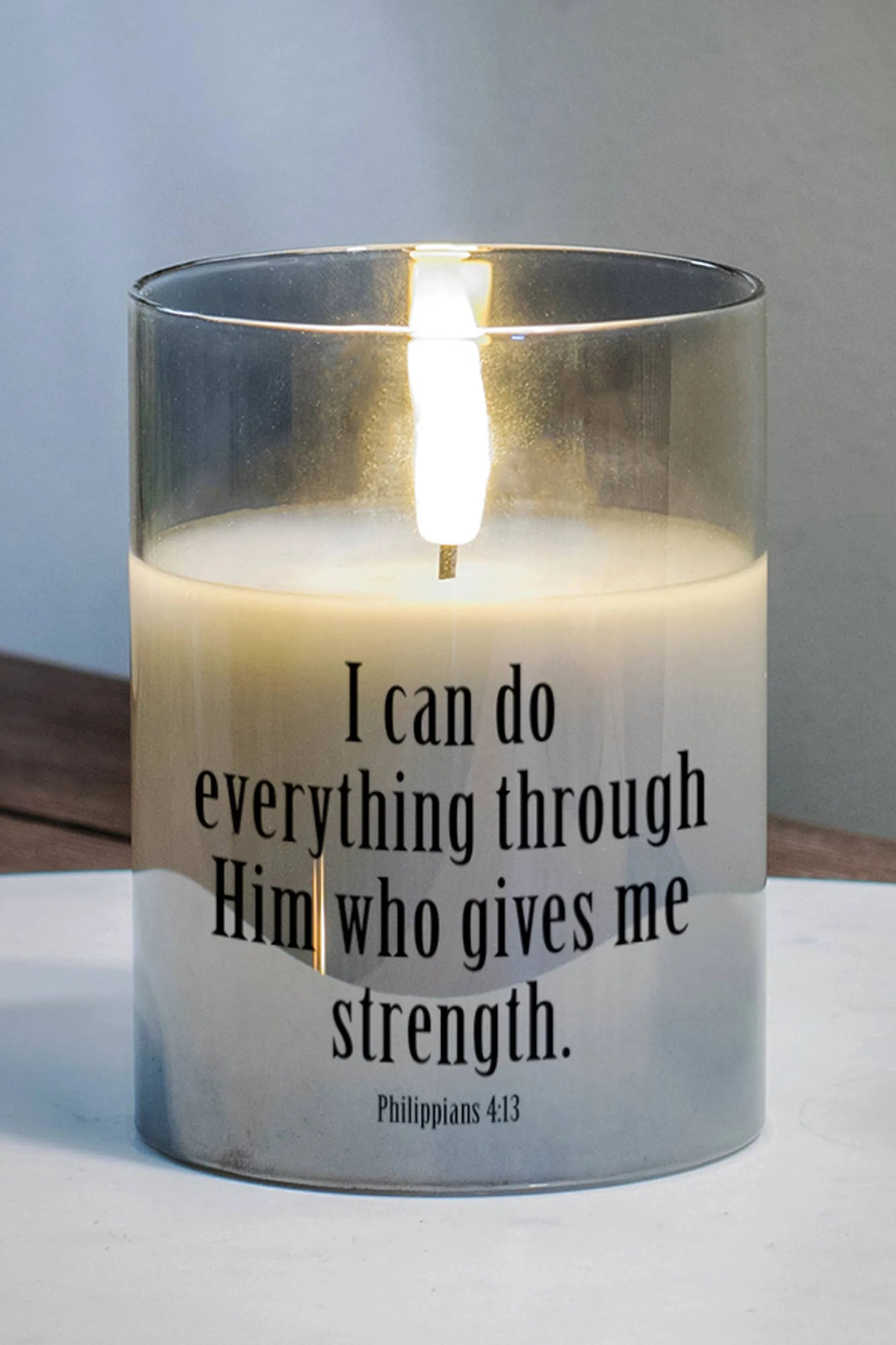 Led Candle I Can Do Phil 4:13 4In