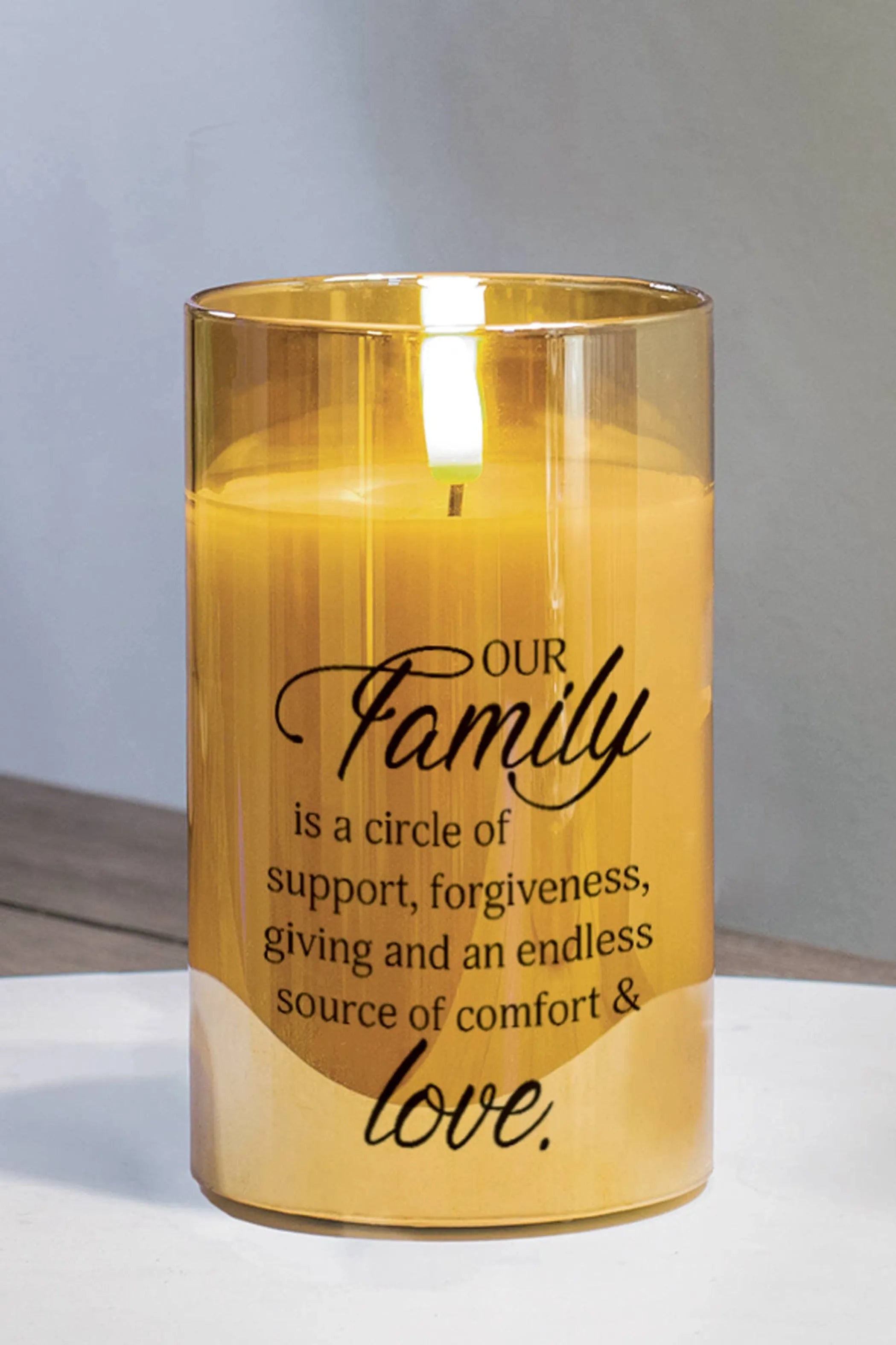 Led Candle Our Family Is Circle 5In