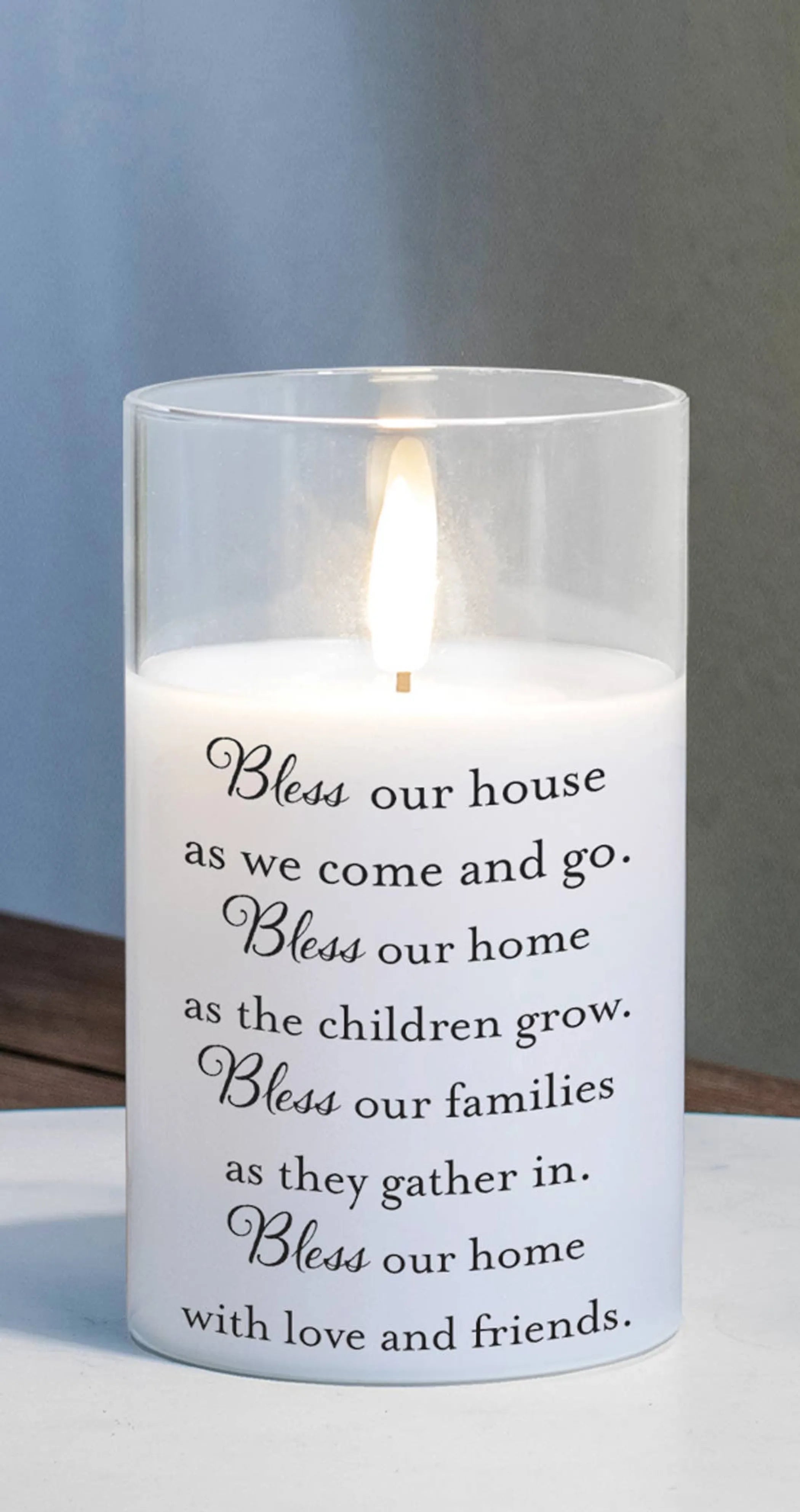 Led Candle Bless Our House As We