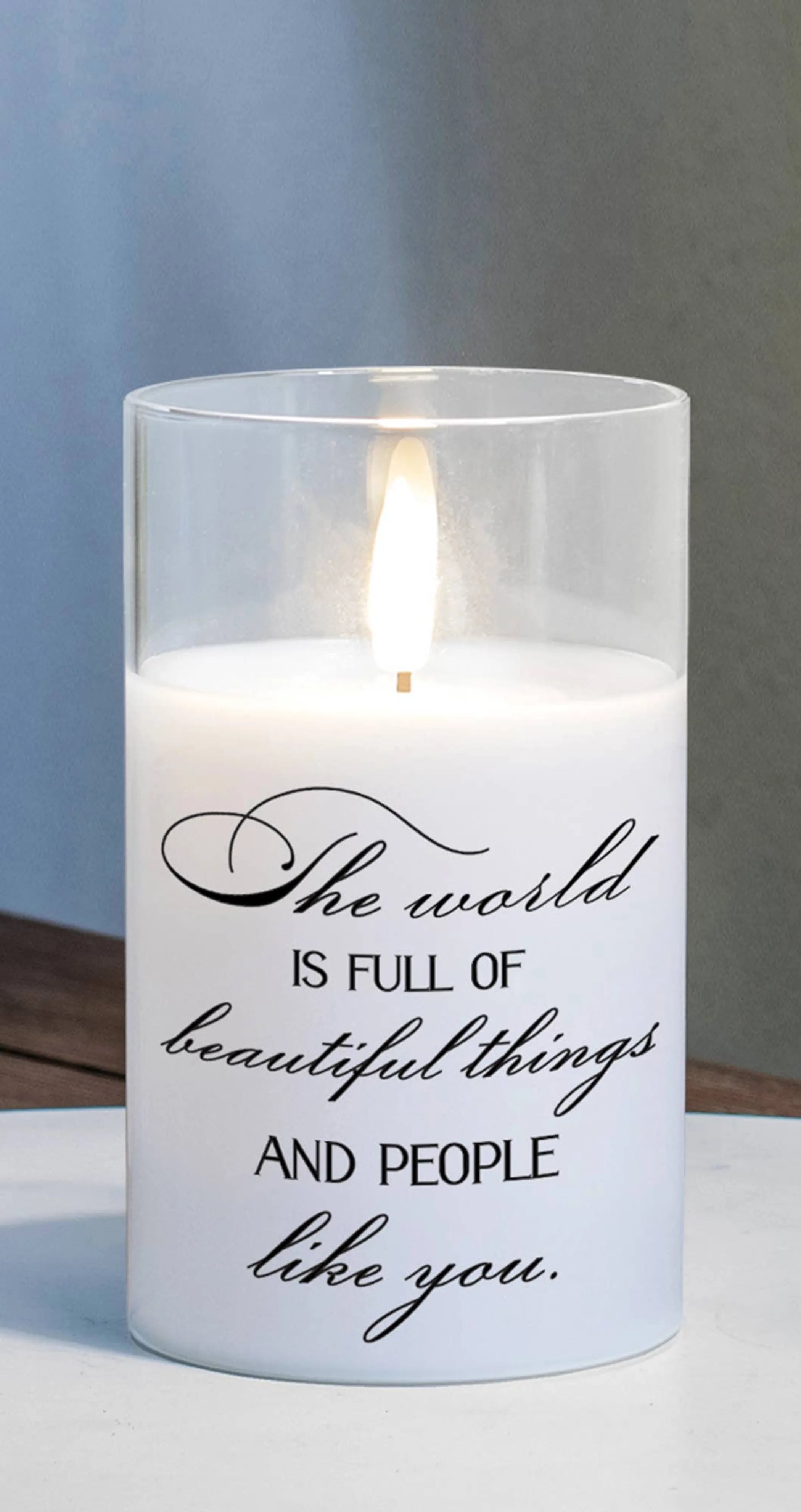 Led Candle The World Is Full 5In