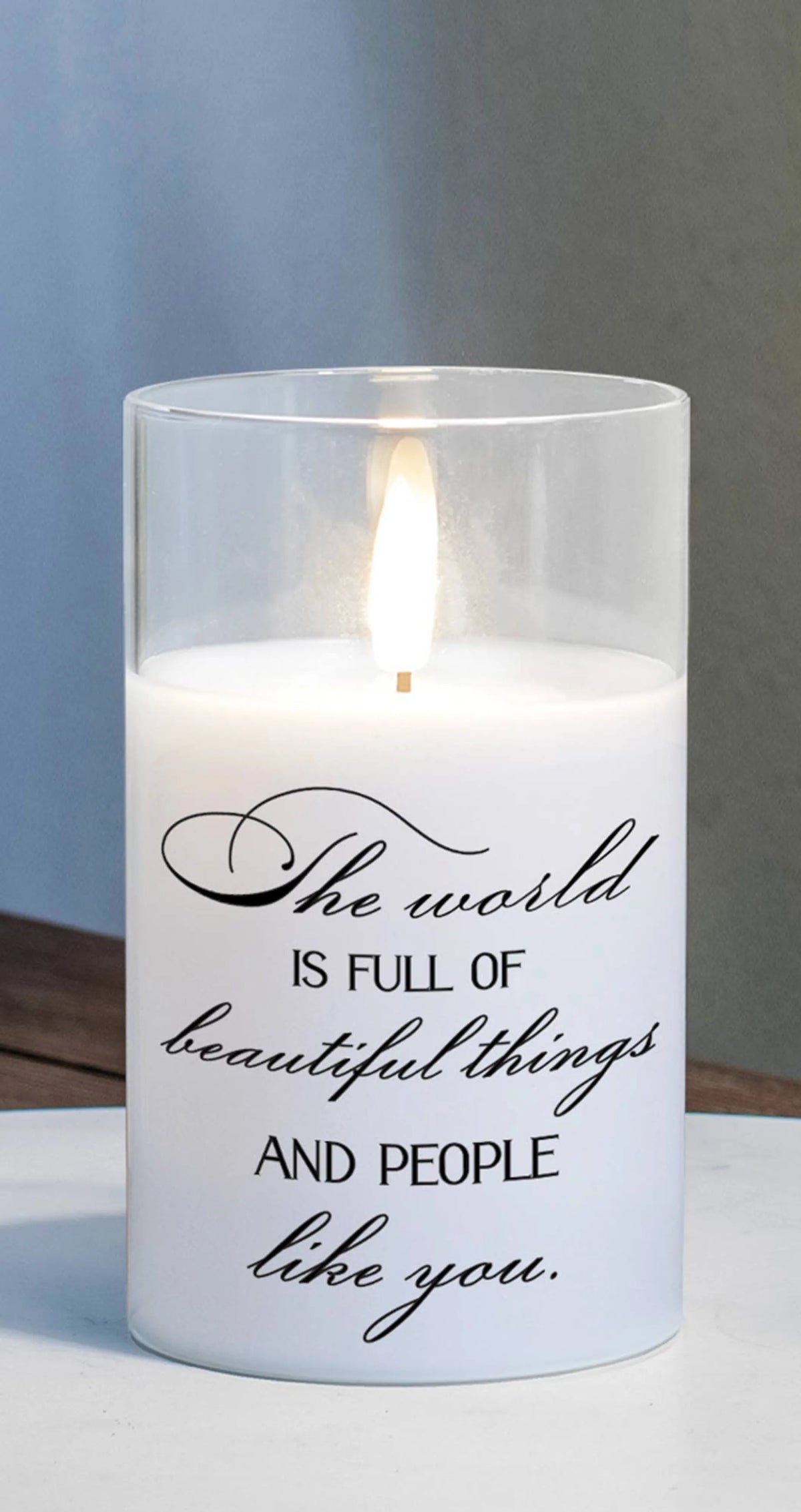 Led Candle The World Is Full 5In