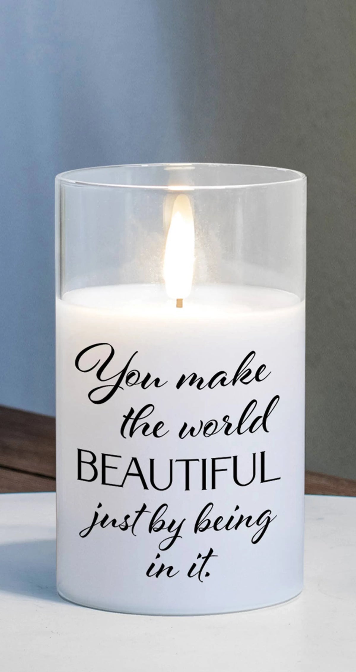 Led Candle You Make The World 5In