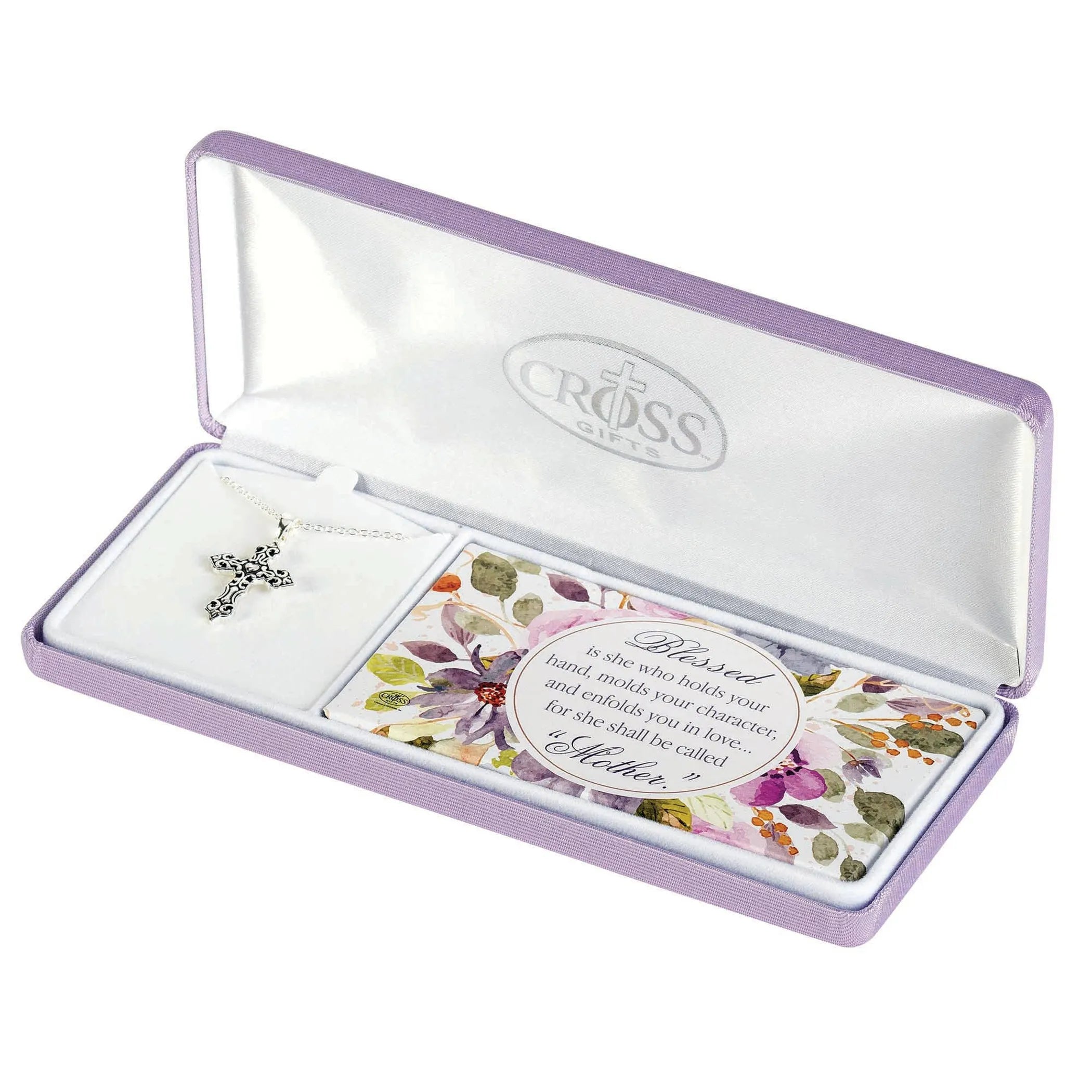 Blessed Mother Cross/Heart  Chain