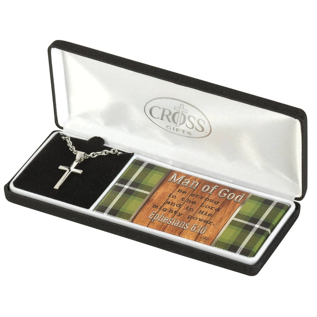 Man Of God Thin Box Cross  Chain