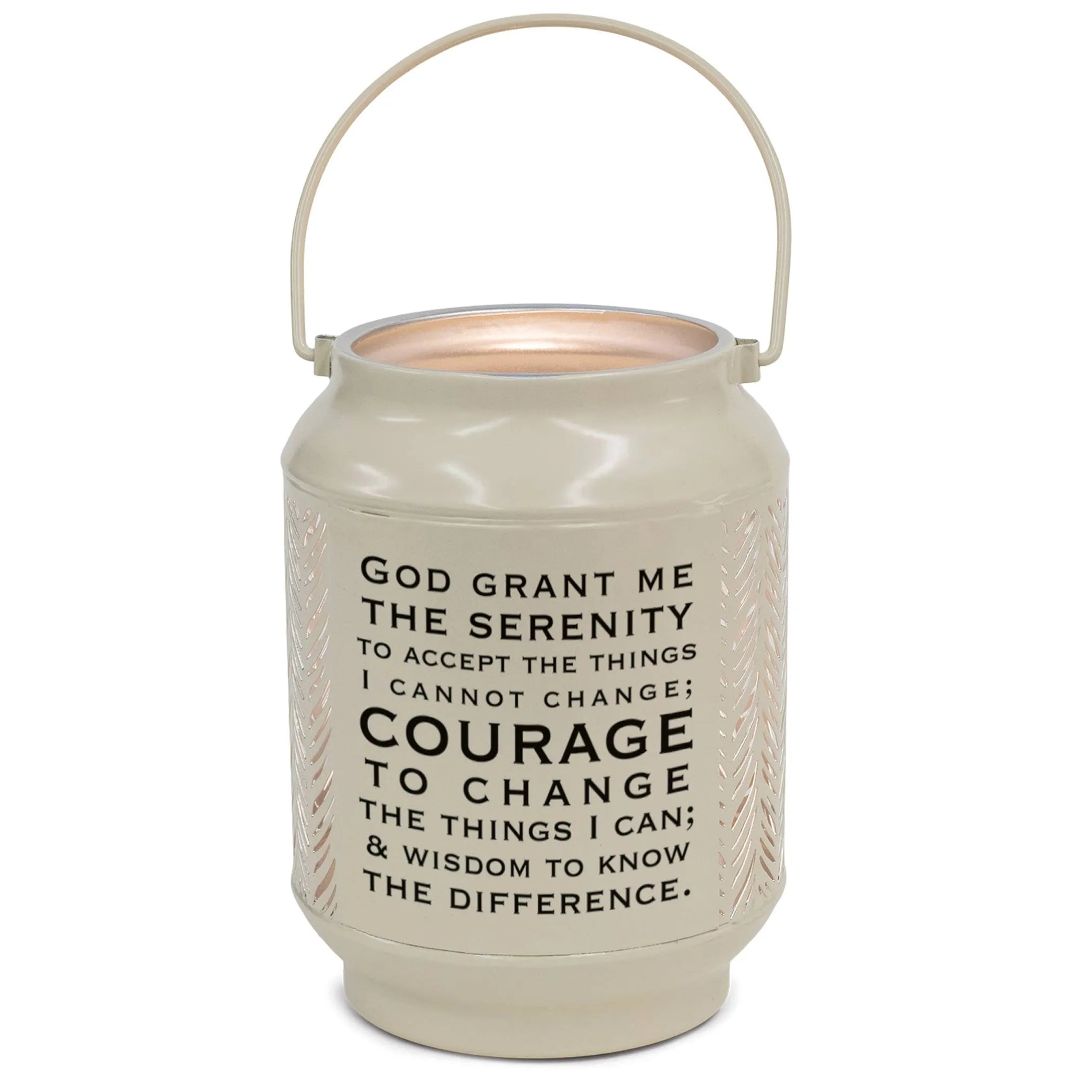 Lantern Serenity Prayer Ivory