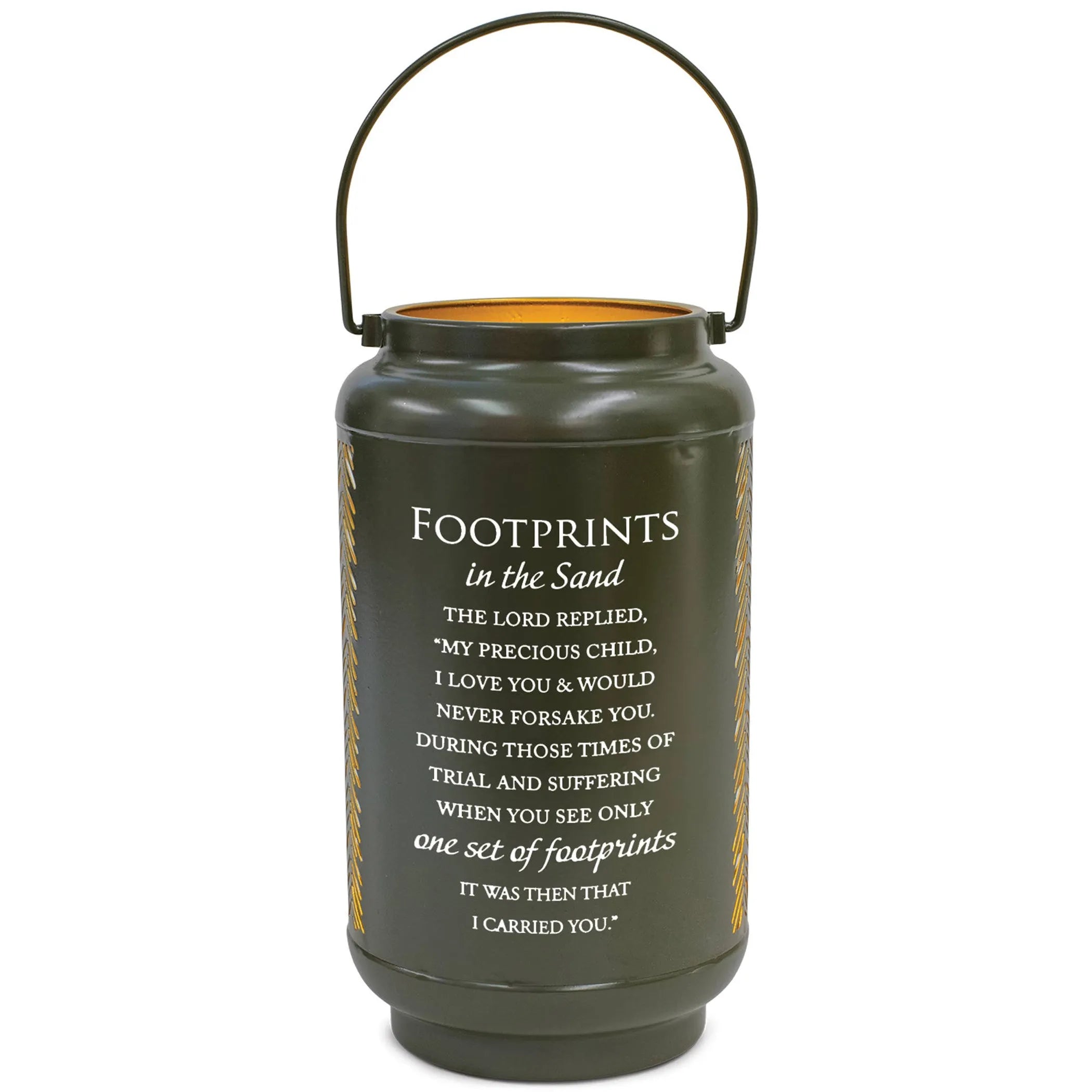 Lantern Footprints In Sand