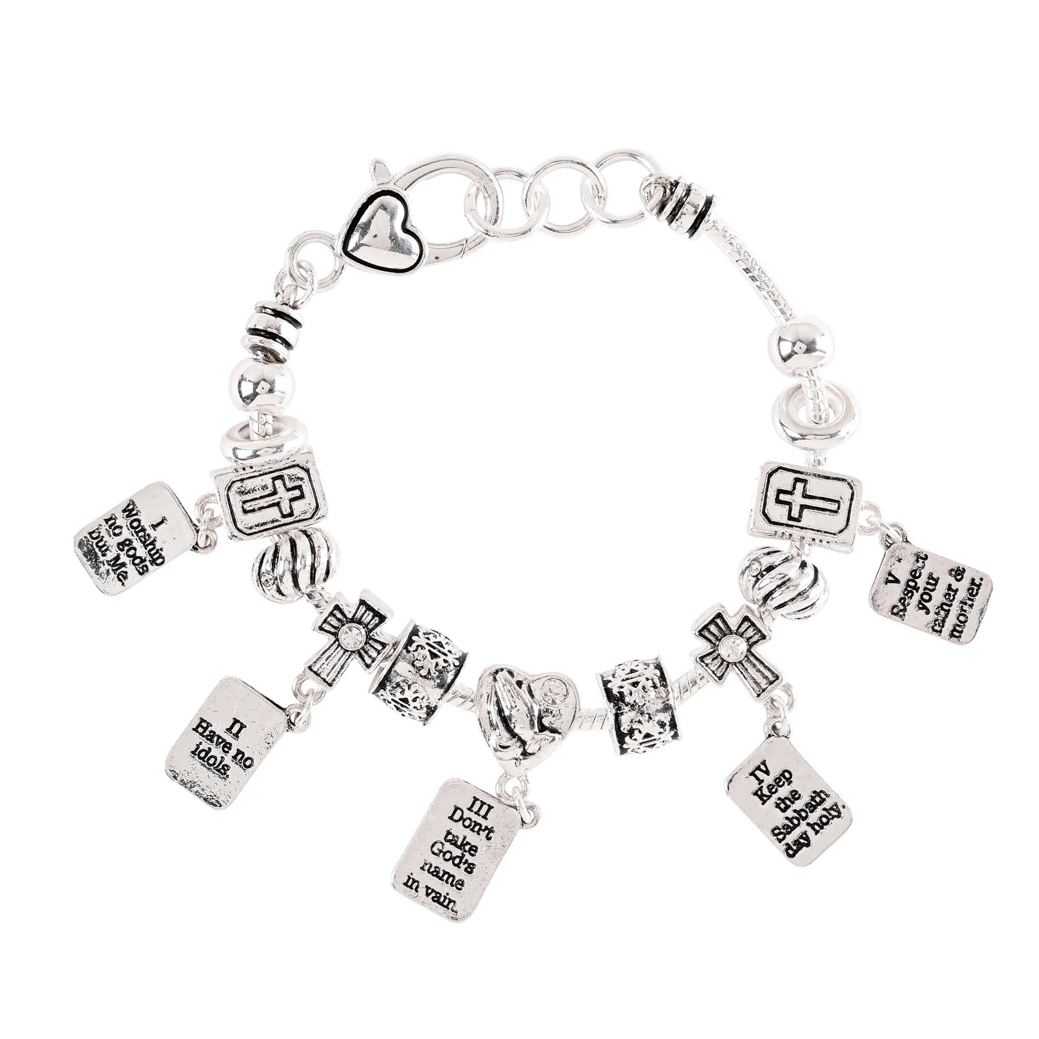 Bracelet 10 Commandments Silver Plated