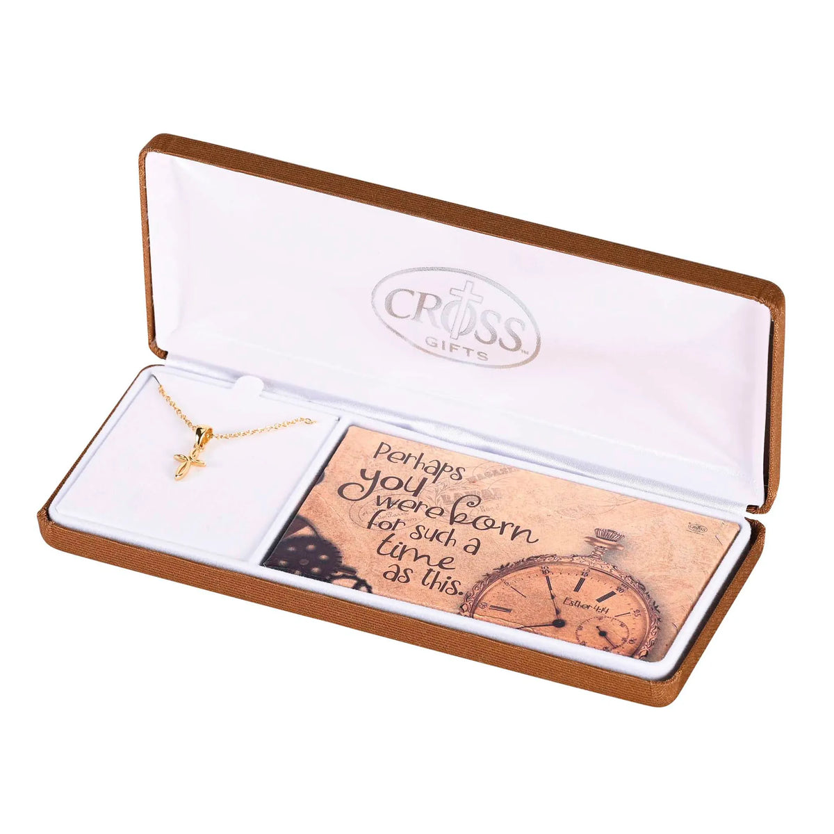 Necklace Esther 4:14 Mini Ribbon Cross