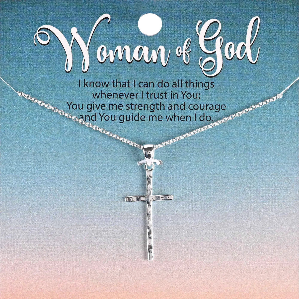 Necklace Thin Box Cross Silver Plate
