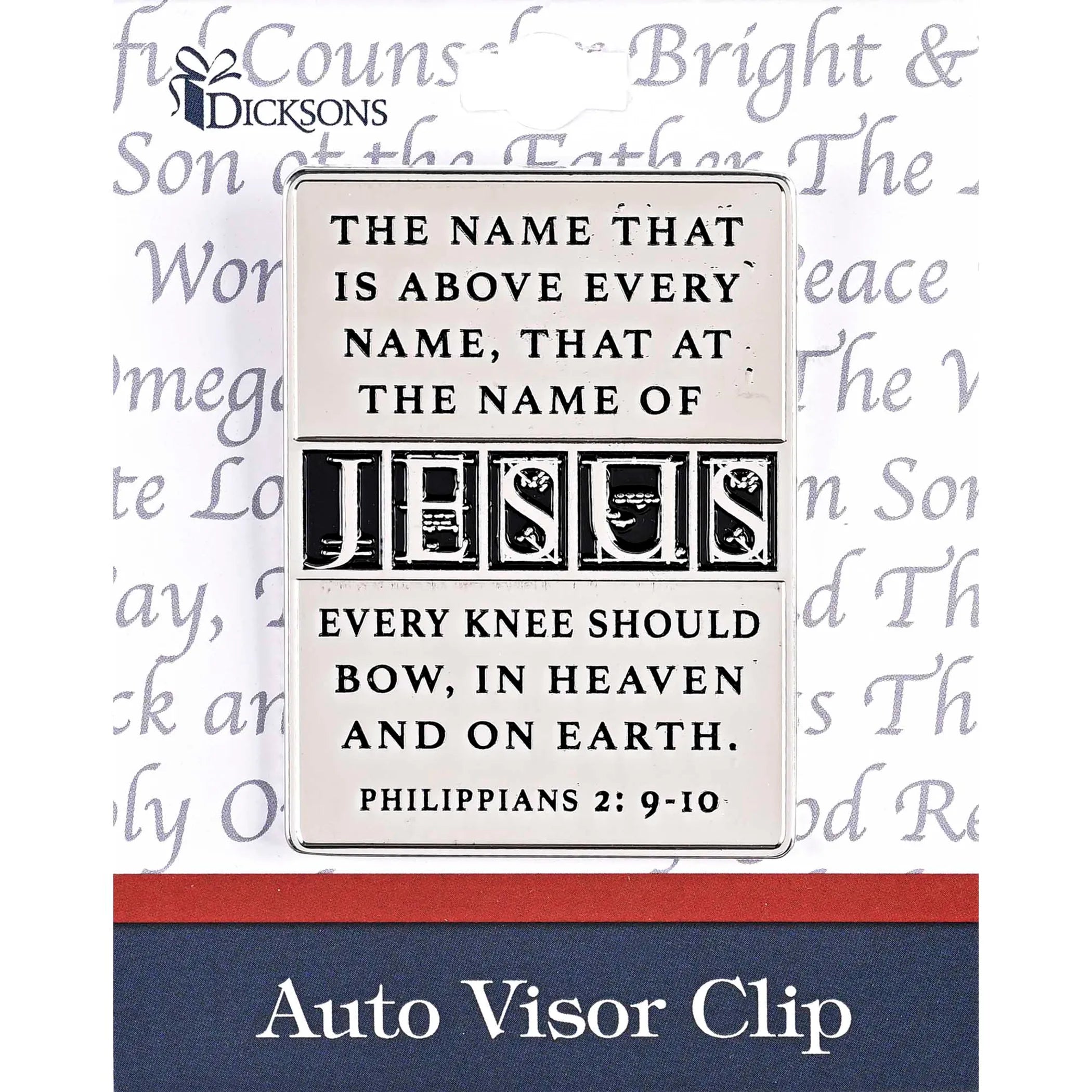 Visor Clip Names Of Jesus Silver
