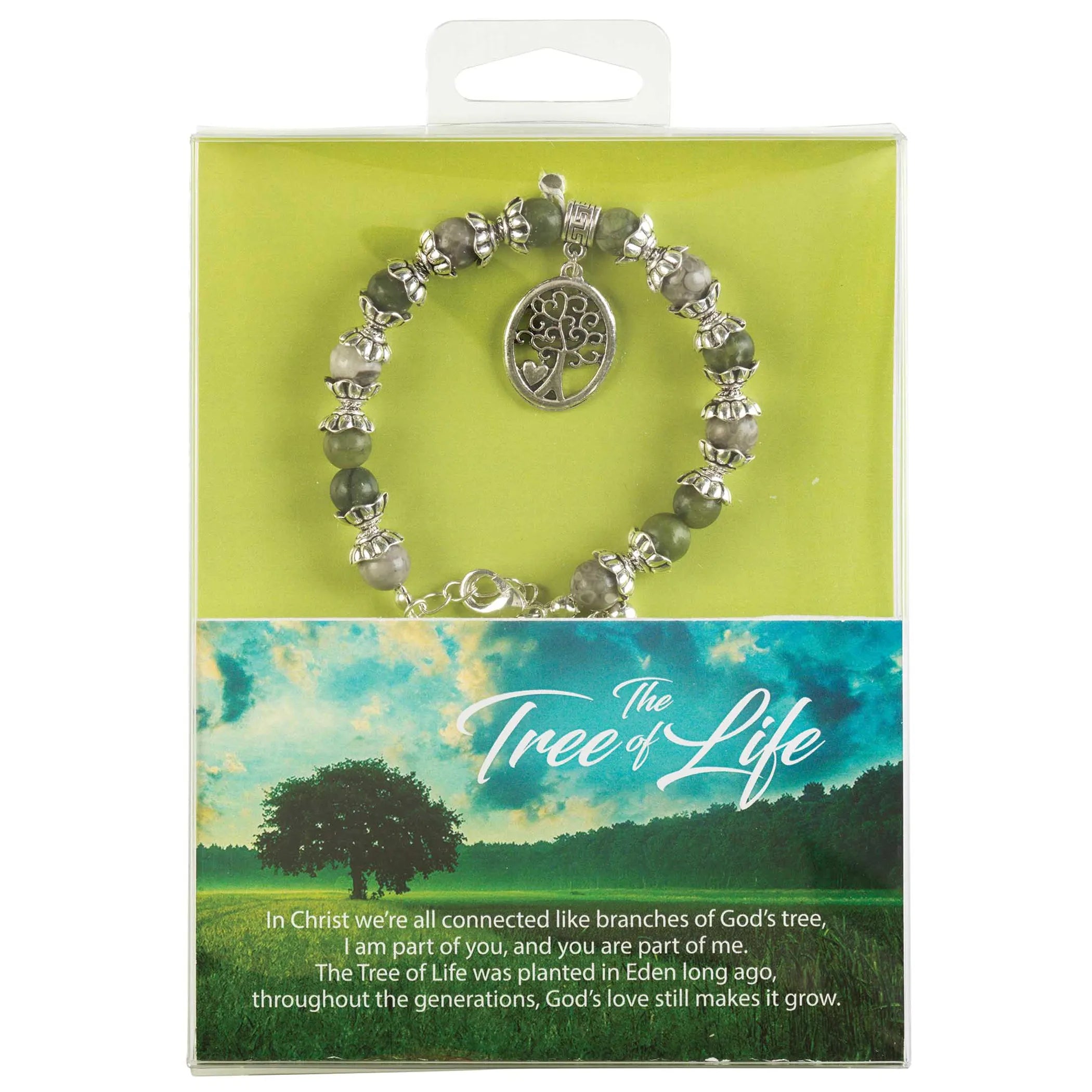 Bead Bracelet Tree Of Life Green