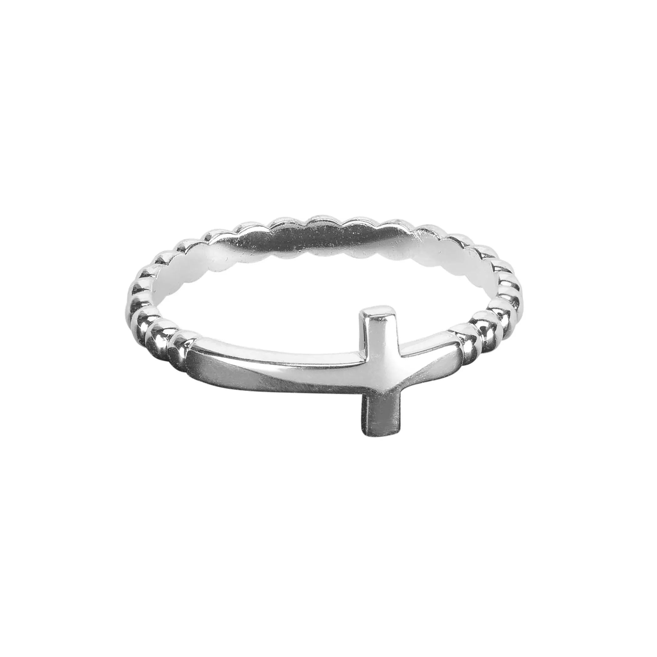 Ring Horizontal Cross Ball Band Size 6