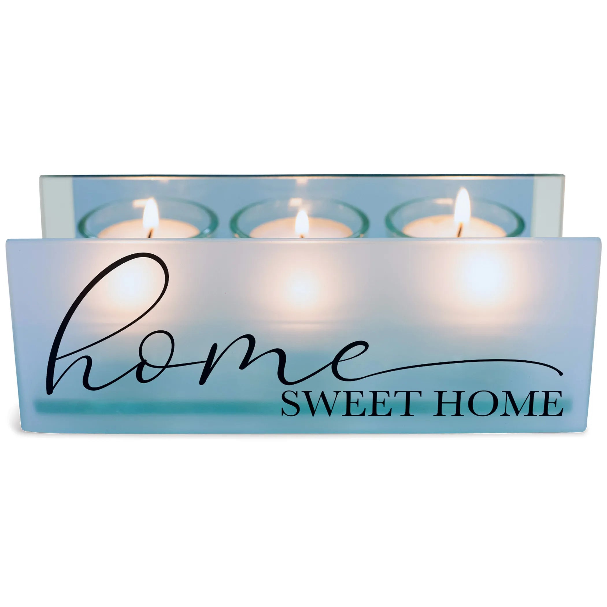 Tealight Home Sweet Home Blue