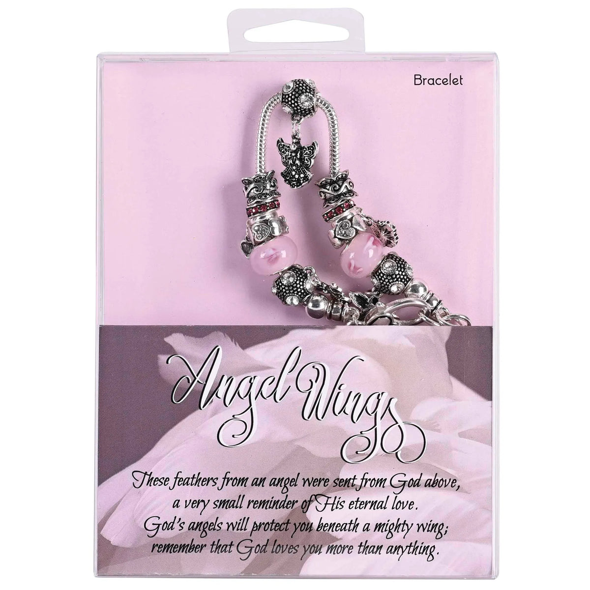 Bracelet Angel Wings/Pink Stones