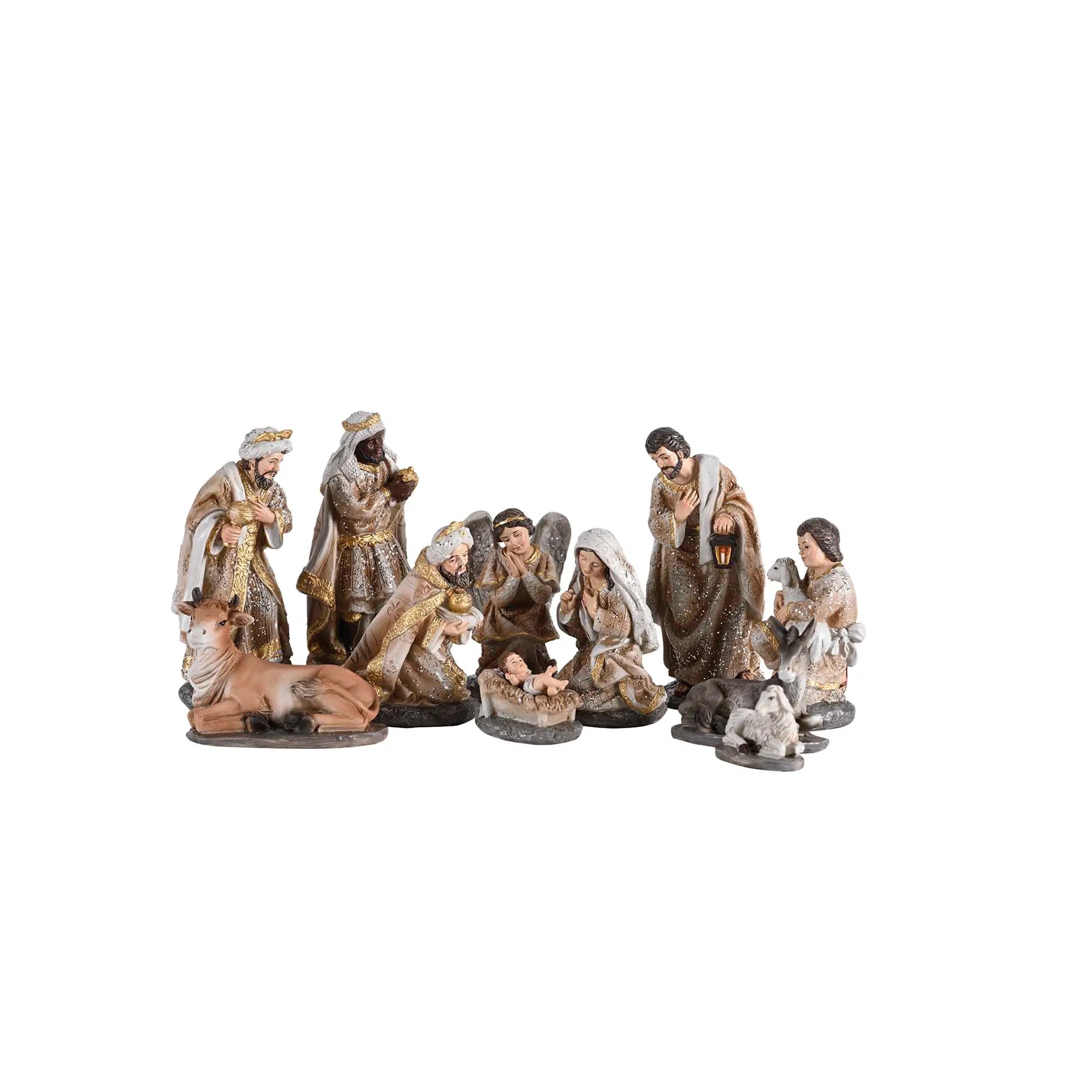 Nativity Holy Family Glitter Finish 5.5H