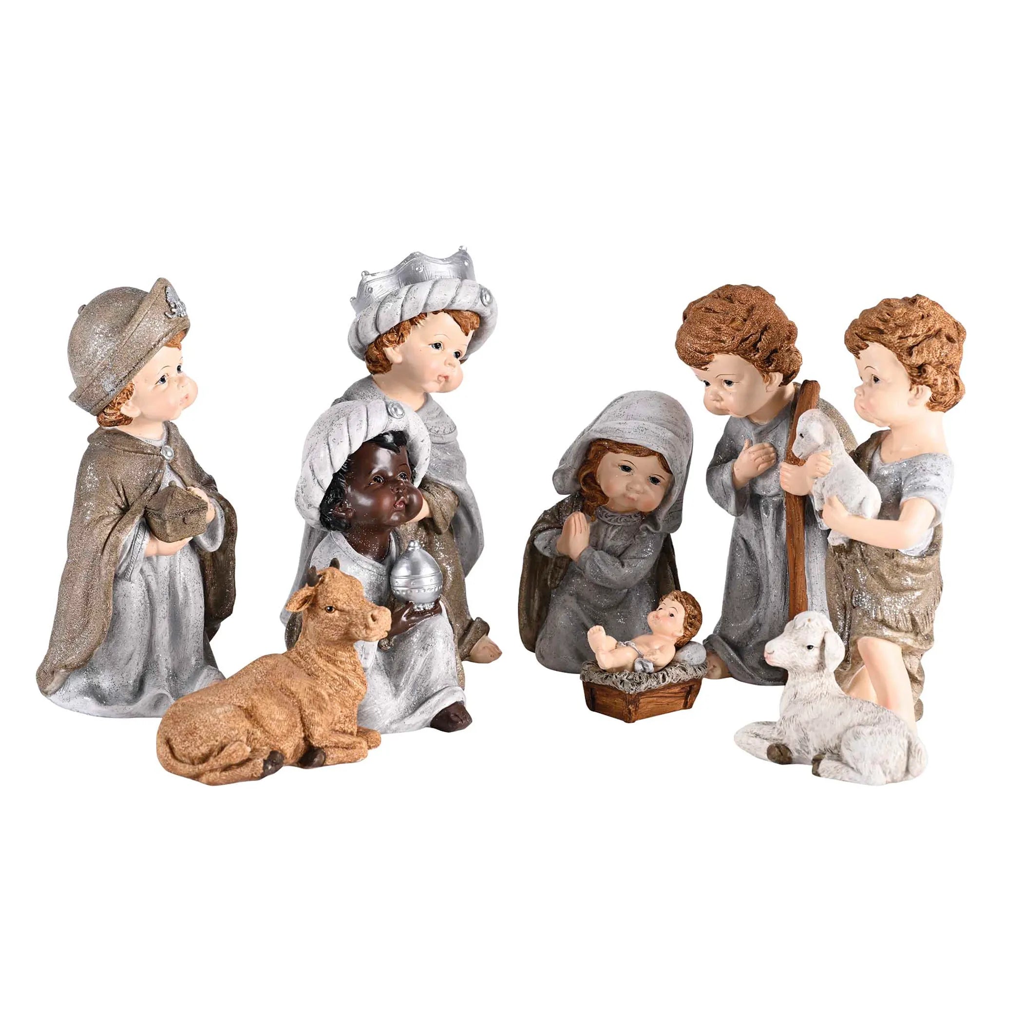 Nativity Family Wisemen Shepherd Boy 8H