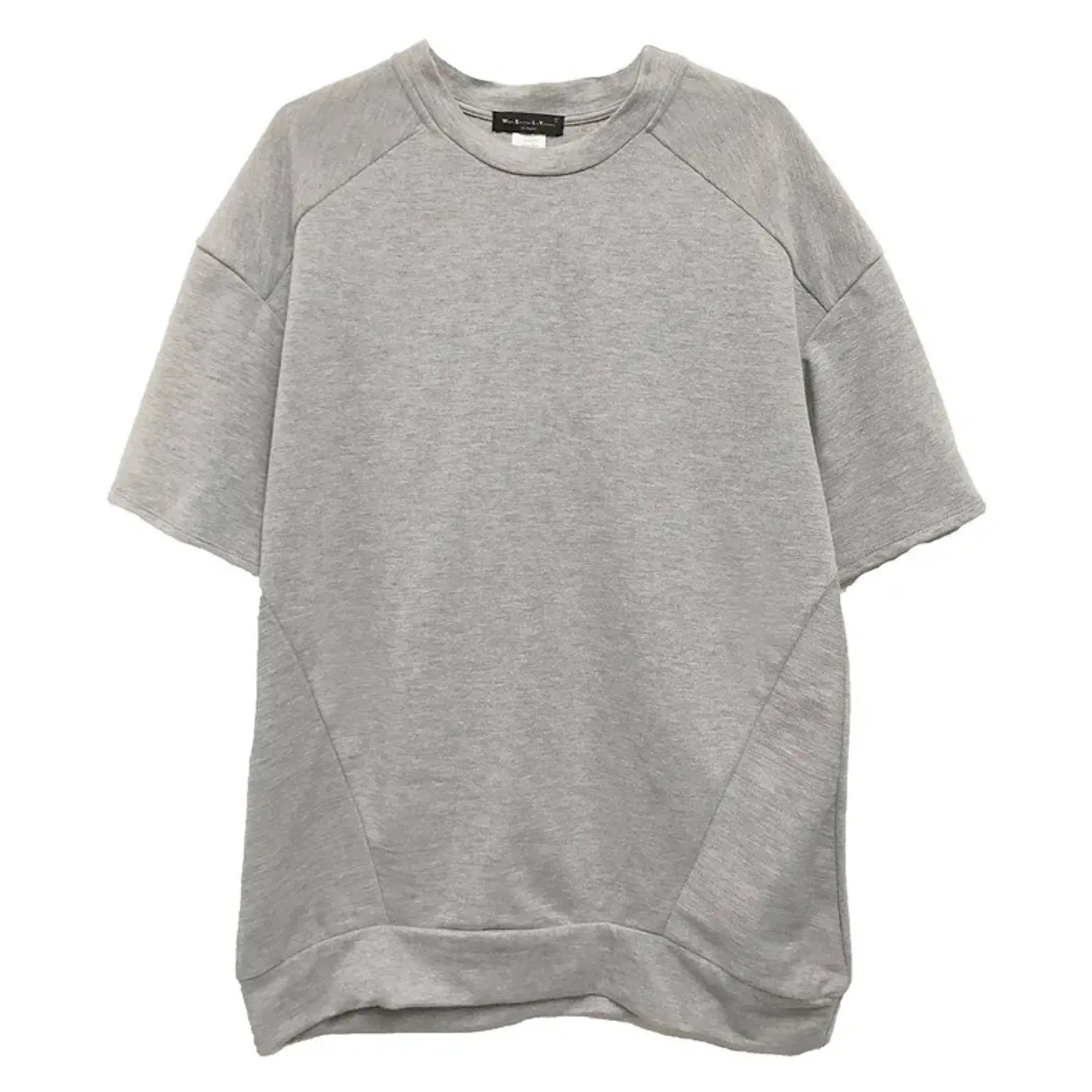 REVERSE FRENCH TERRY TEE- GREY