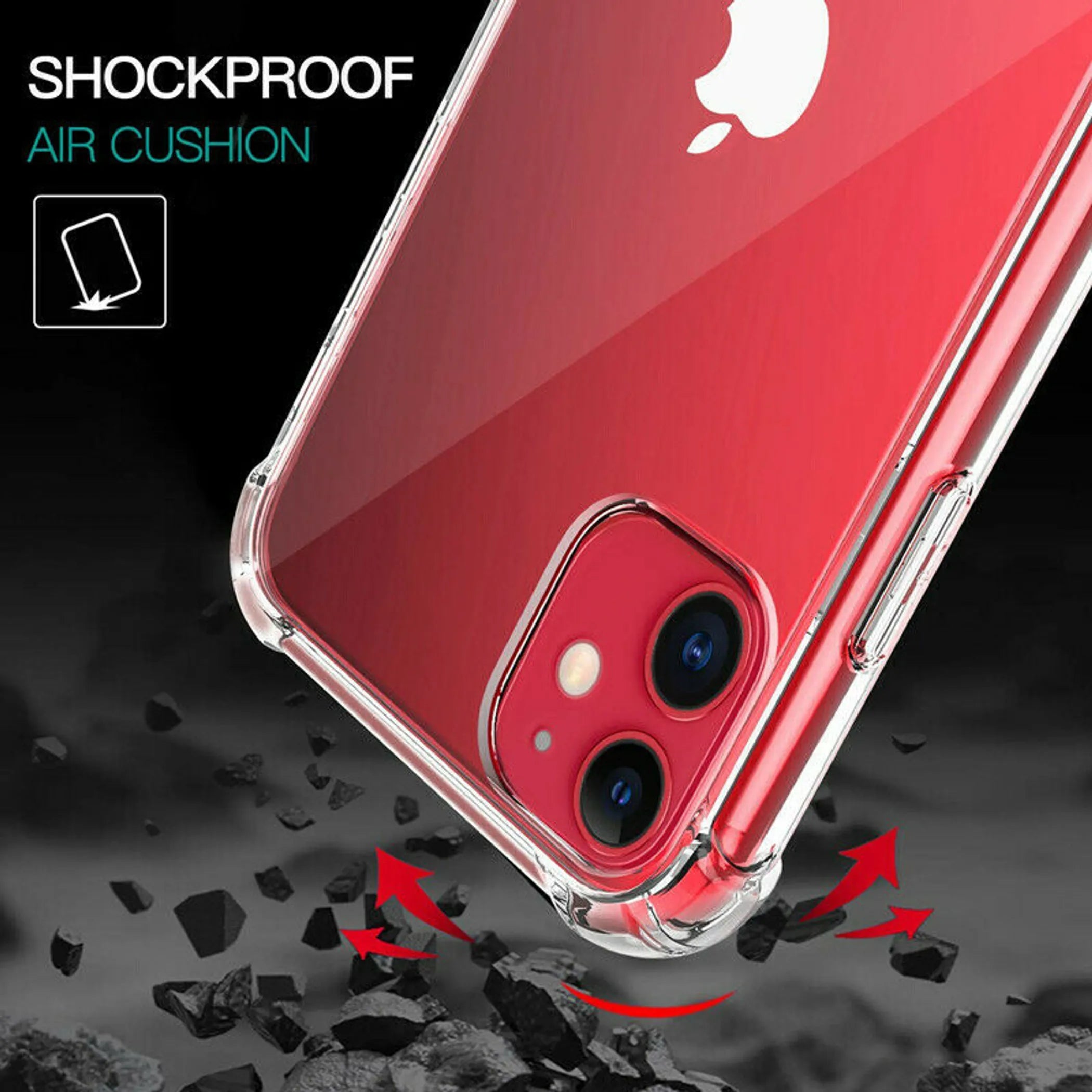 Clear Case For iPhone 12/12 Pro,12 Pro Max Four Side Shockproof & 360 Protection