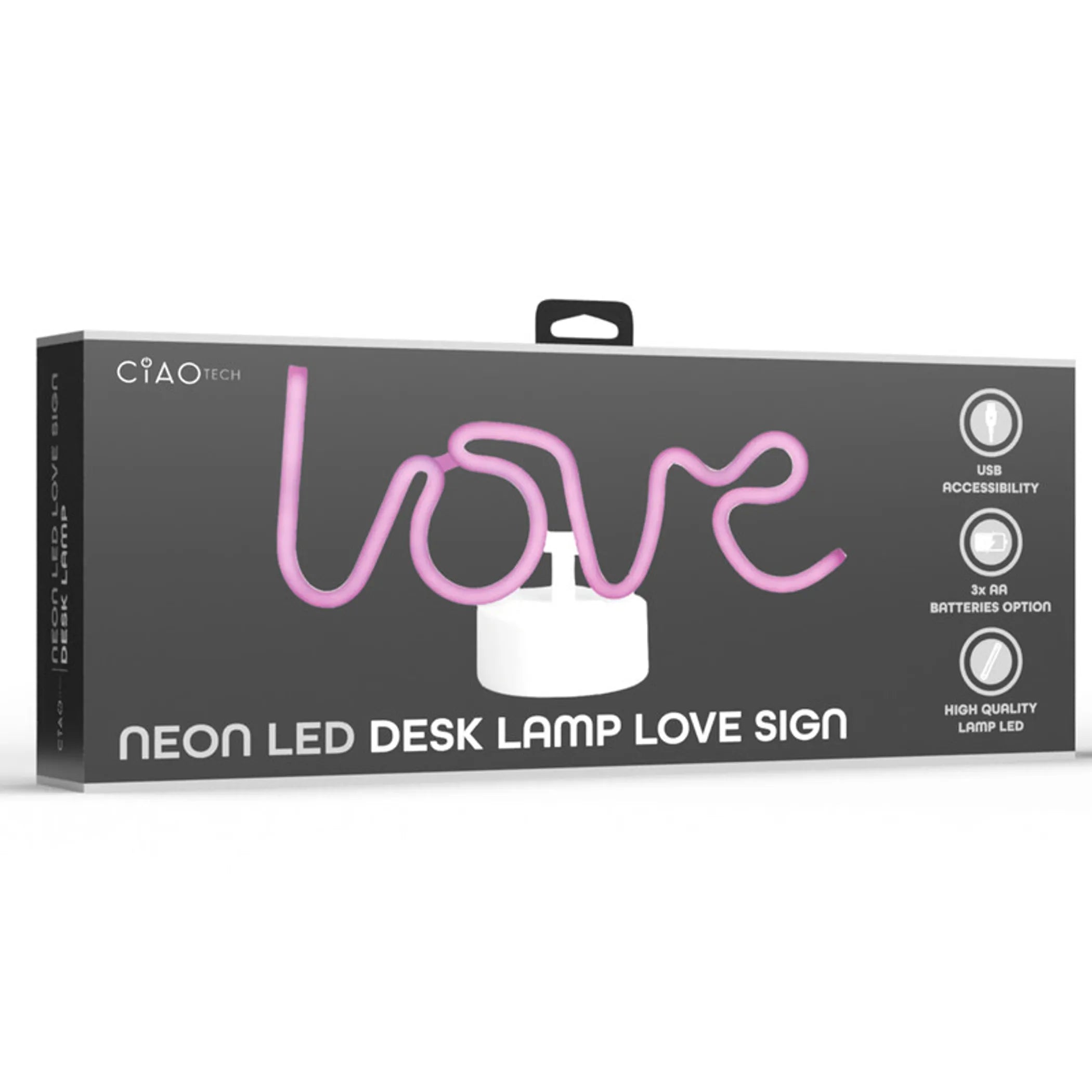 Love Desktop Neon Light Up Sign