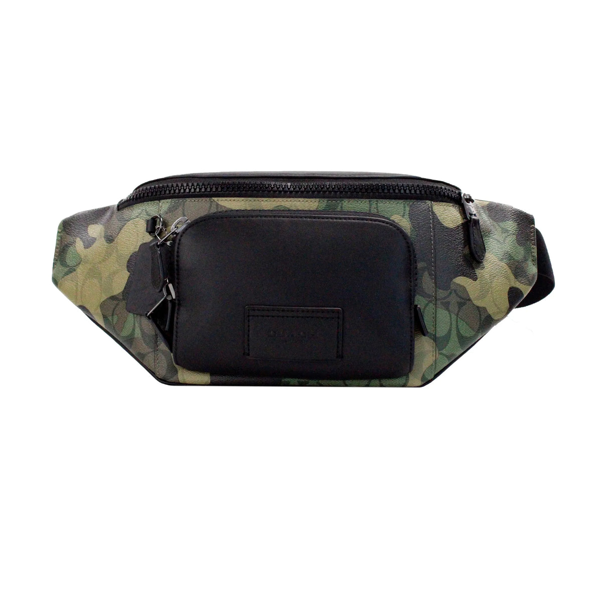 Coach Track Green Signature Camo Print Coated Canvas Belt Bag