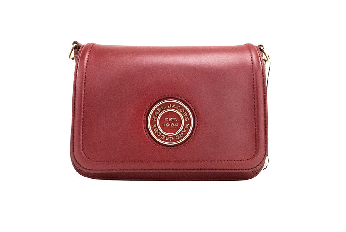 Marc Jacobs Medium Metal Signet Syra Leather Flap Crossbody