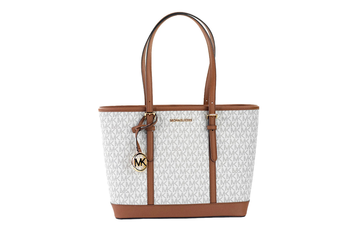 Michael Kors Jet Set Travel Small Vanilla Pvc Tote