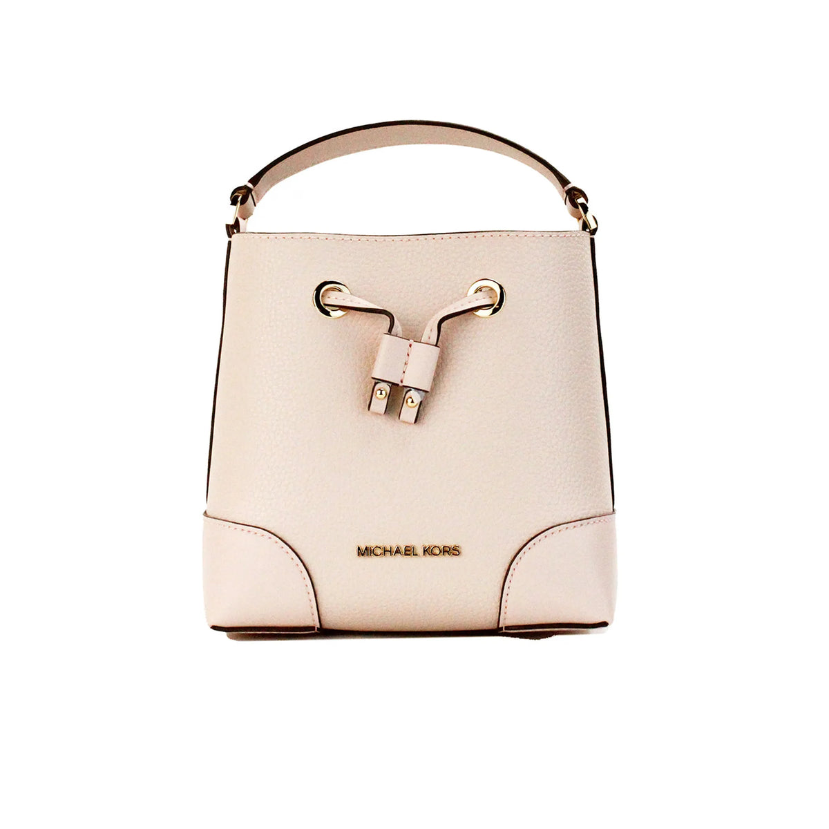 Michael Kors Mercer Small Pink Leather Bucket Crossbody Bag