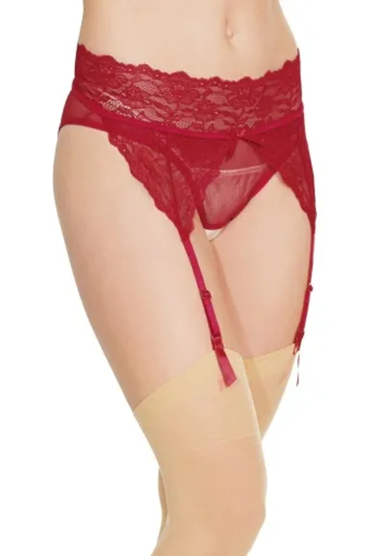 Coquette Crotchless Panty With Attached Garter