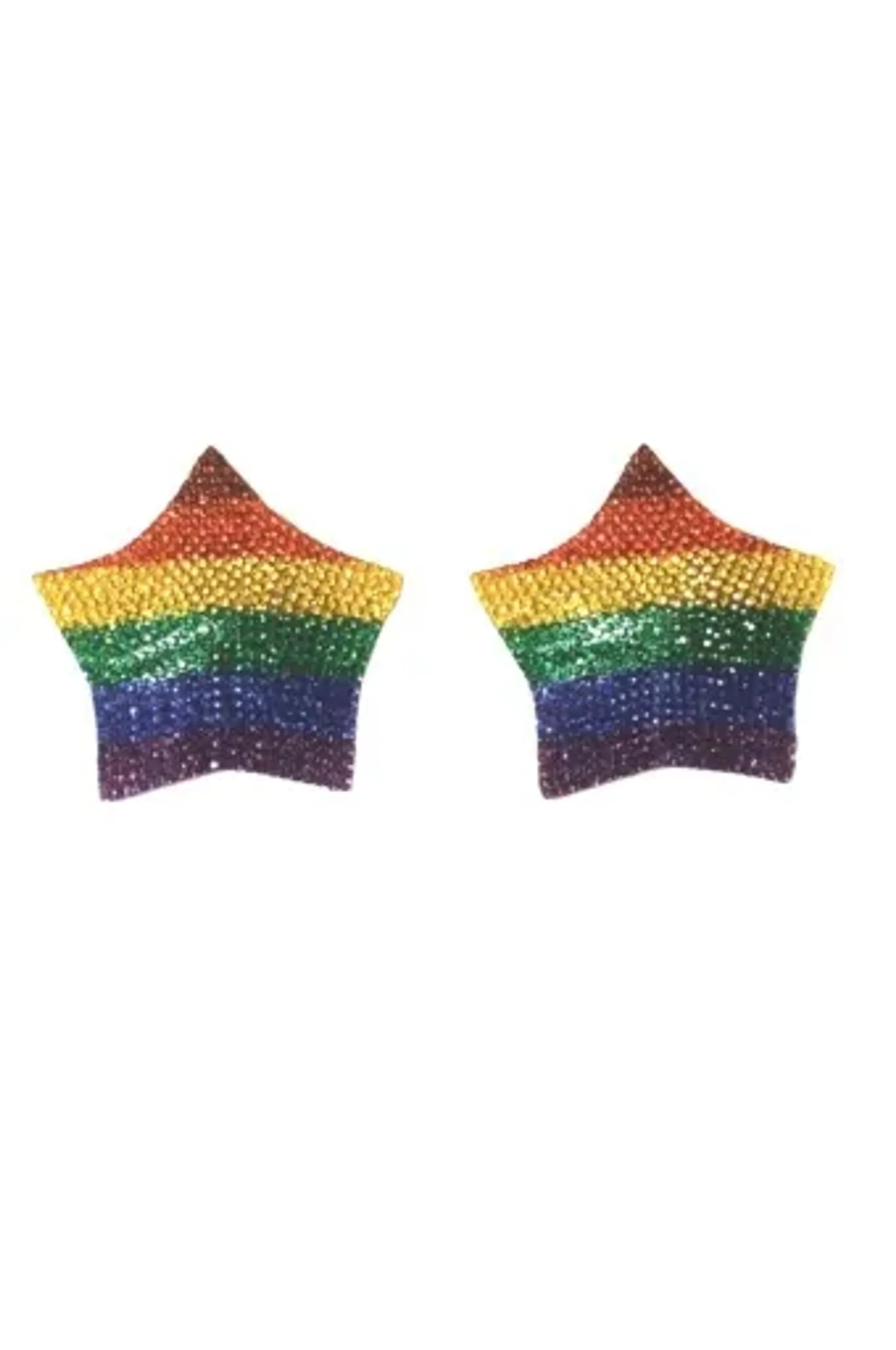 Coquette Rhinestone Star Rainbow Pasty