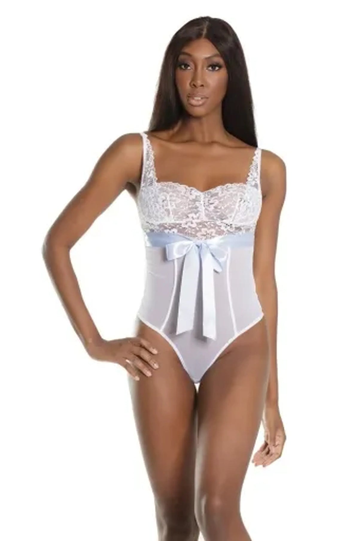 Coquette Teddy With Ribbon Sash