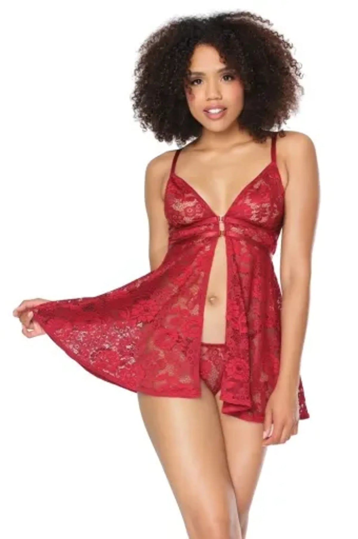 Coquette Babydoll & Adjustable Thong