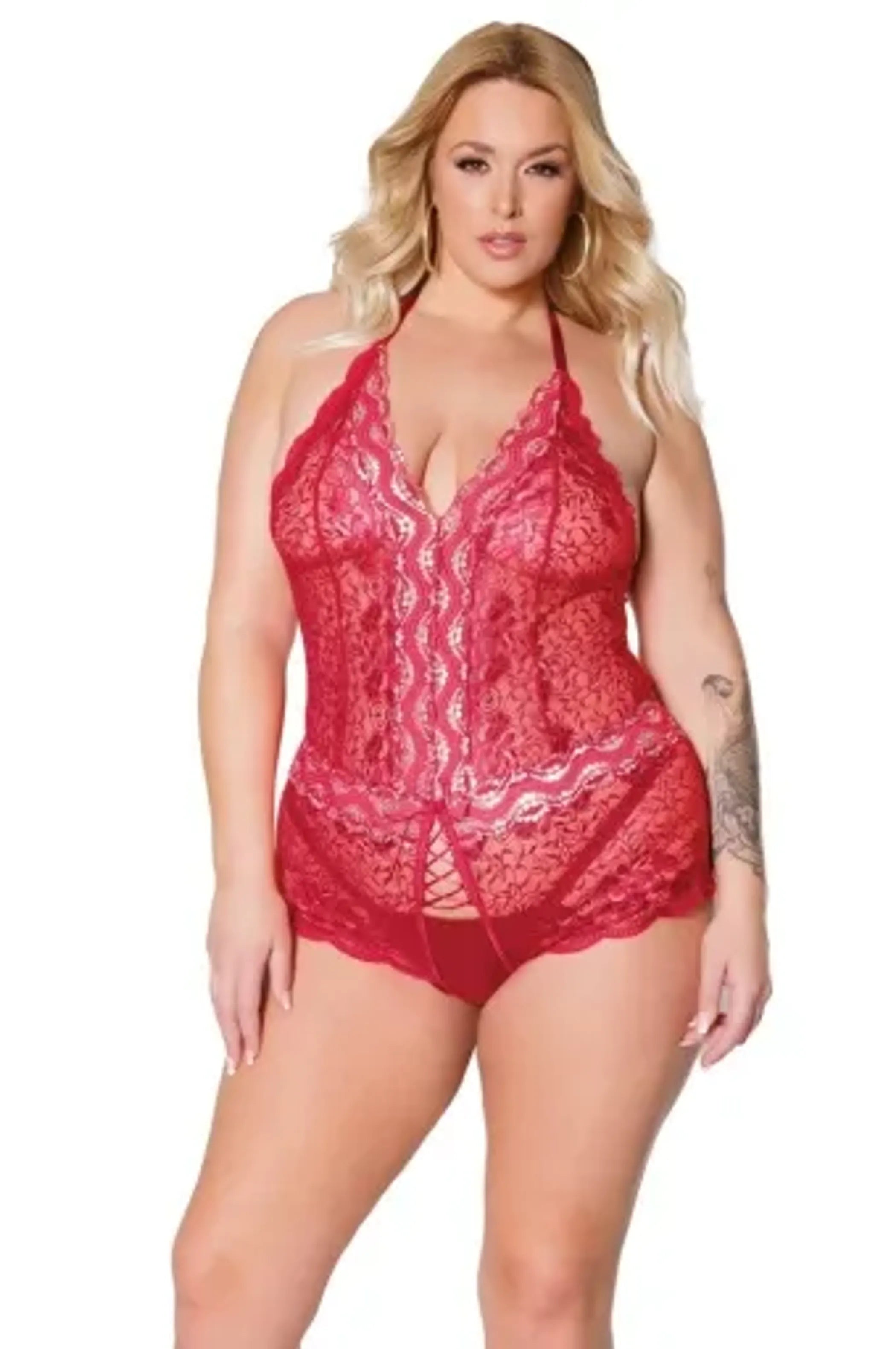 Coquette Crotchless Teddy