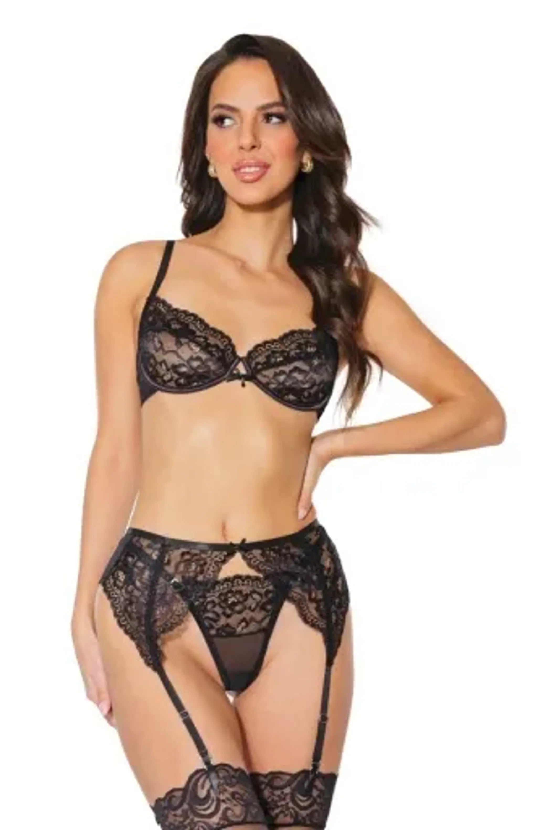 Coquette Bra Garterbelt & Thong