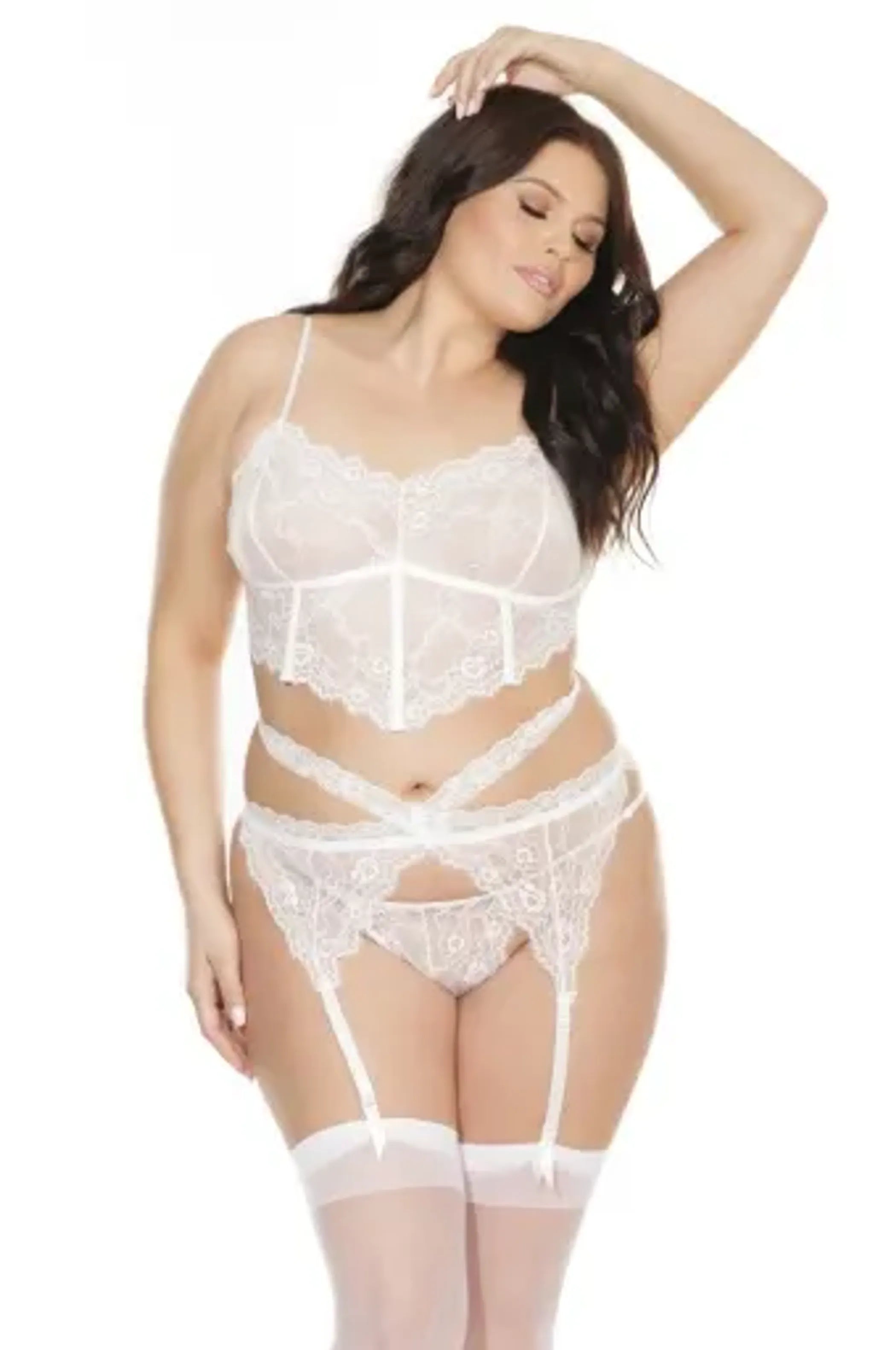 Coquette Diva Bra Garterbelt And G-String